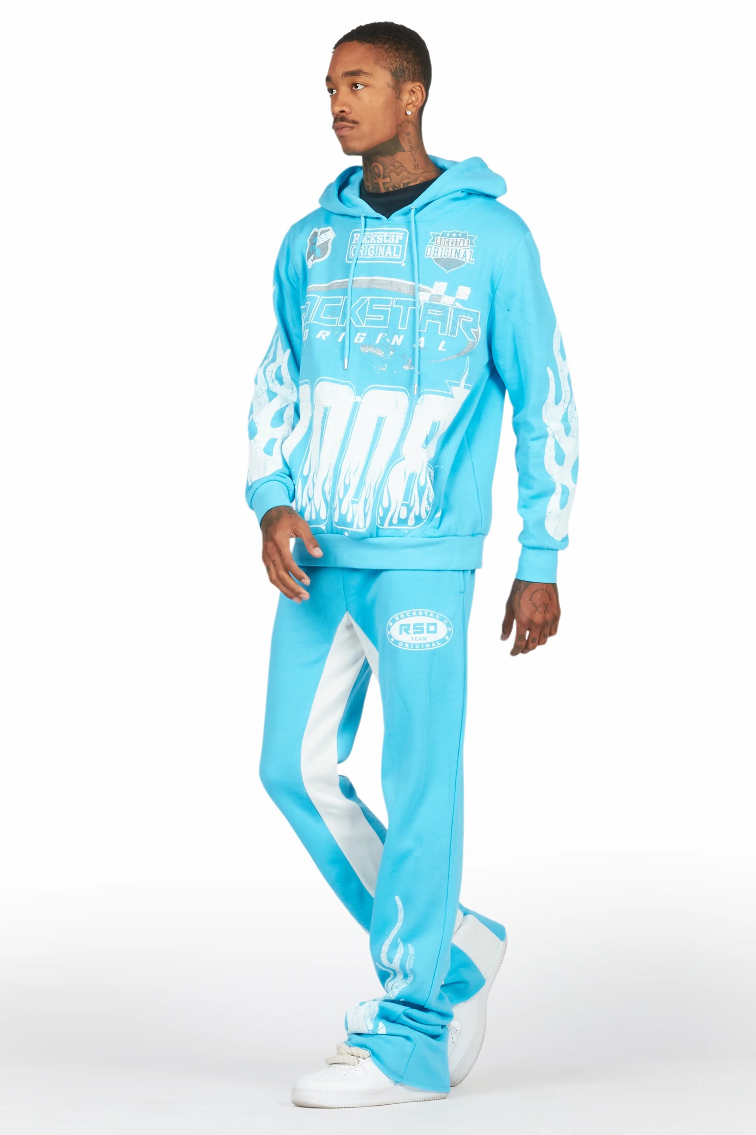 Amos Blue Hoodie/Baggy Track Pant Set