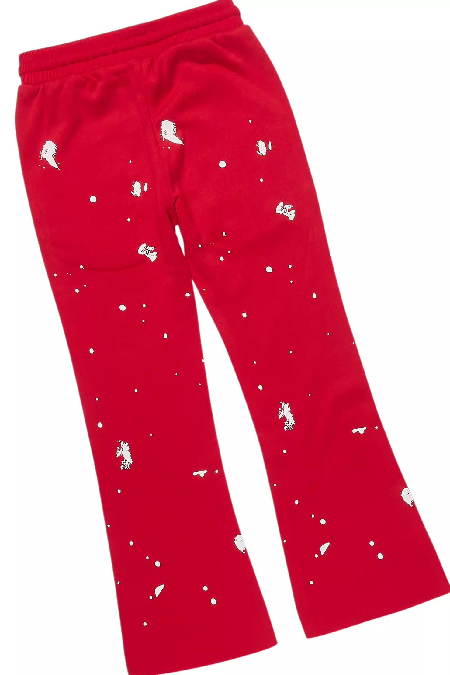 Girls Hadley Red Hoodie Stacked Flare Track Set