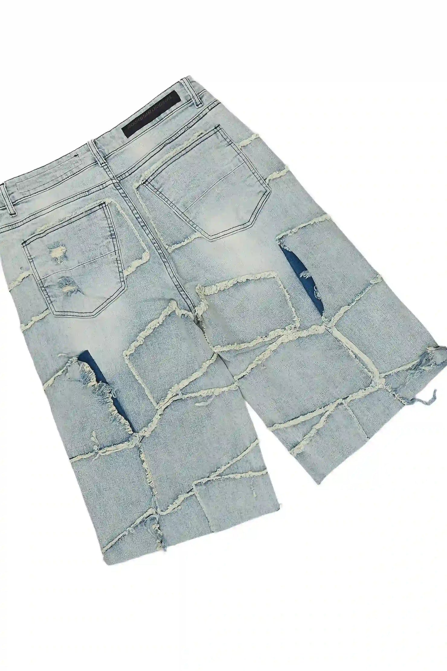 Grill 3.0 White/Blue Oversized Graphic T-Shirt & Jacomus Denim Short Set