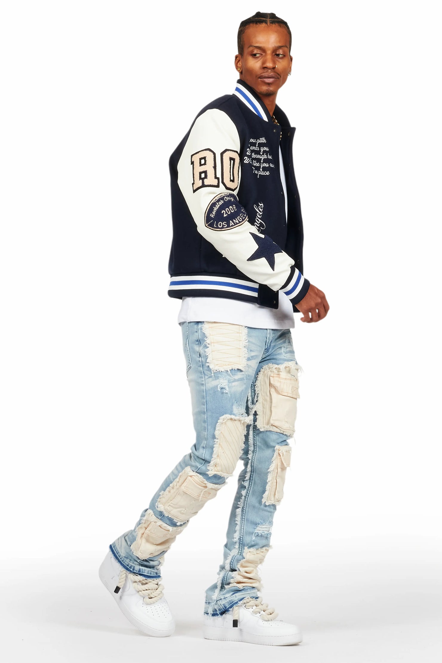 Monet Blue Stacked Flare Jean