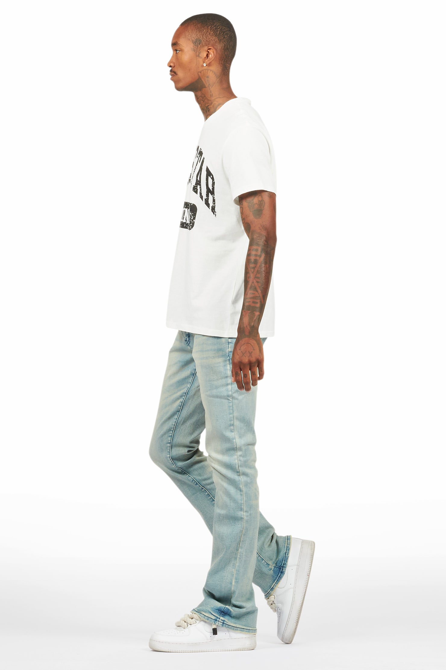 Drick Light Blue Regular Fit Flare Jean