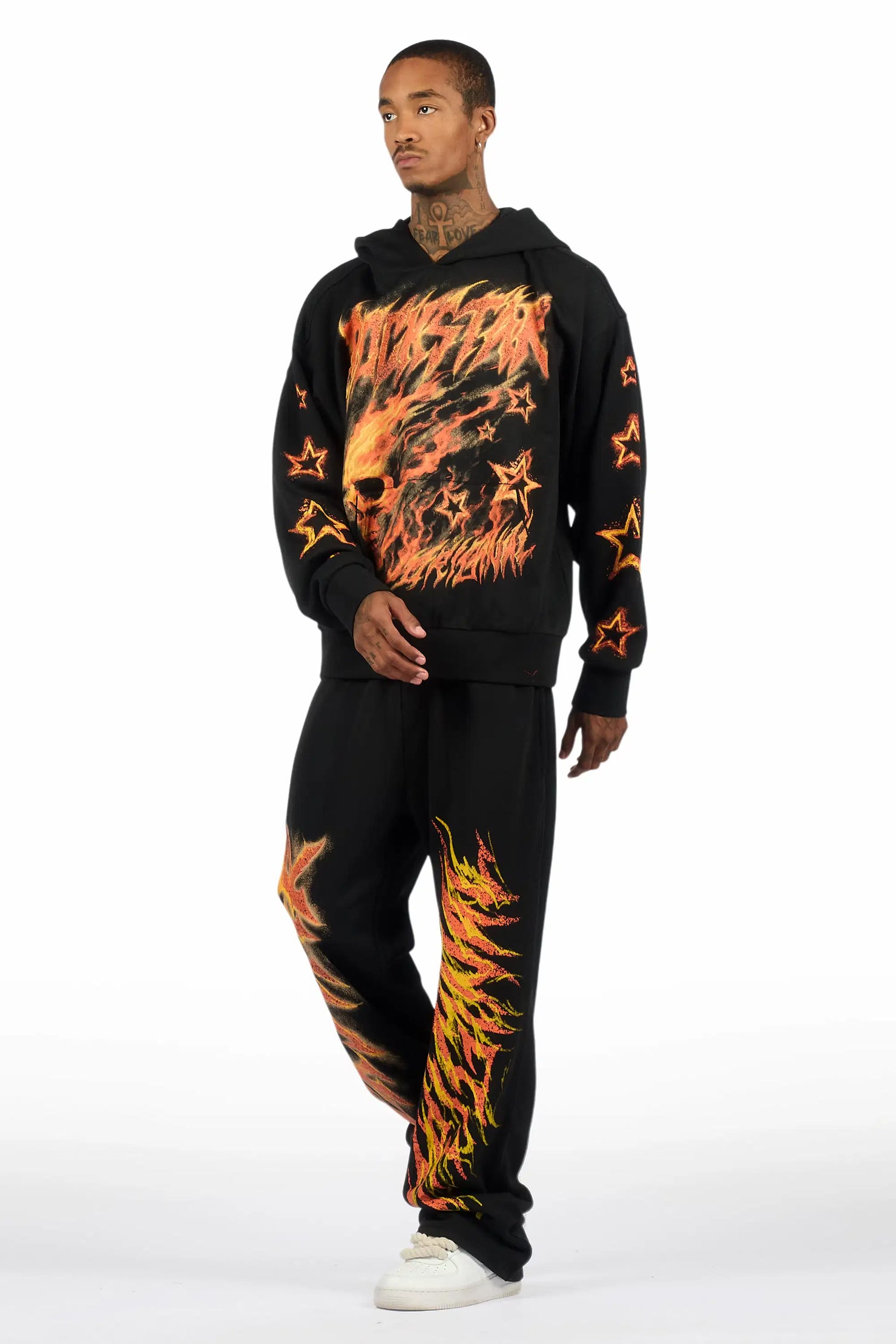 Jantra Black Hoodie/Baggy Pant Track Set