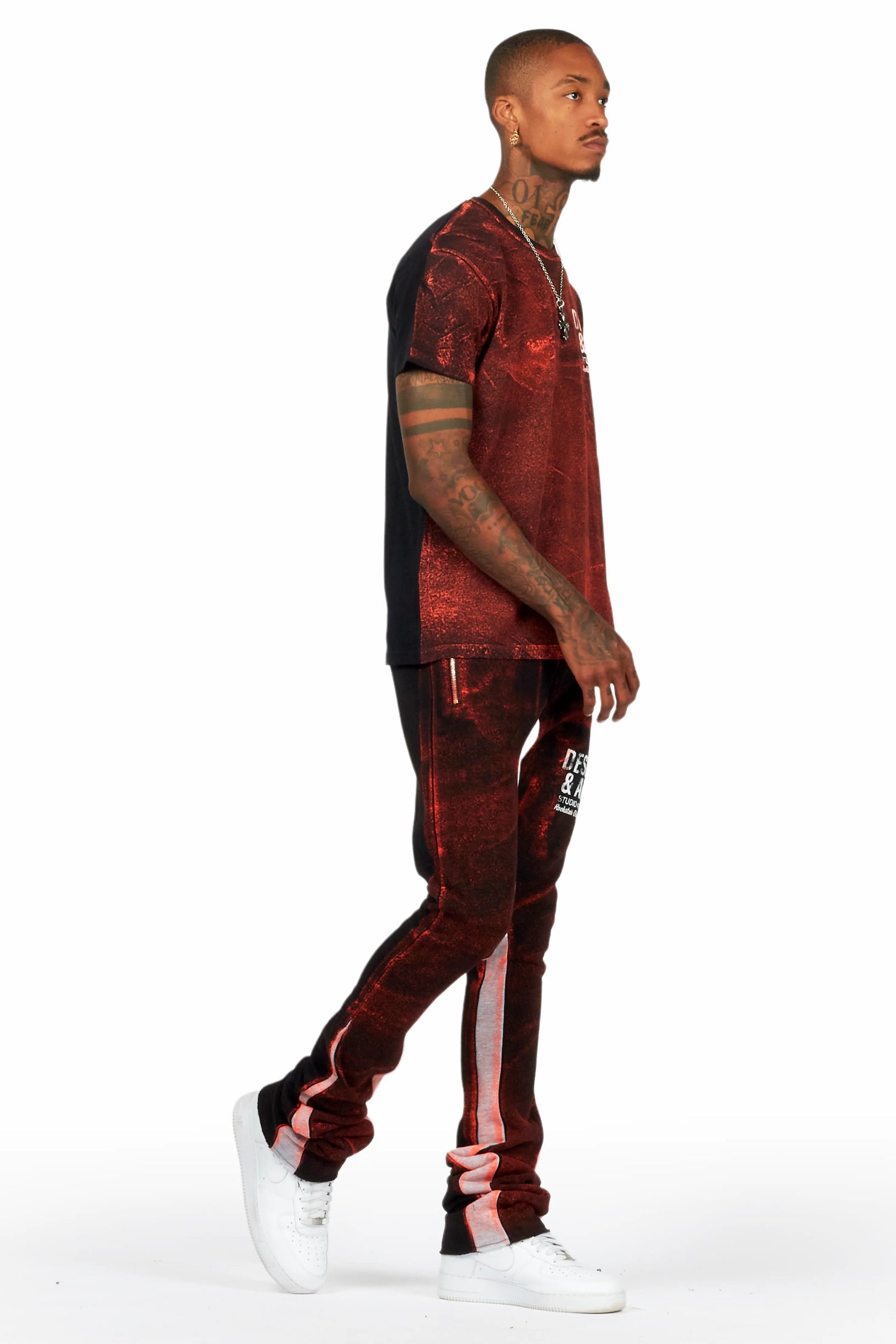 Eldon Black/Orange T-Shirt/Super Stacked Flare Track Set