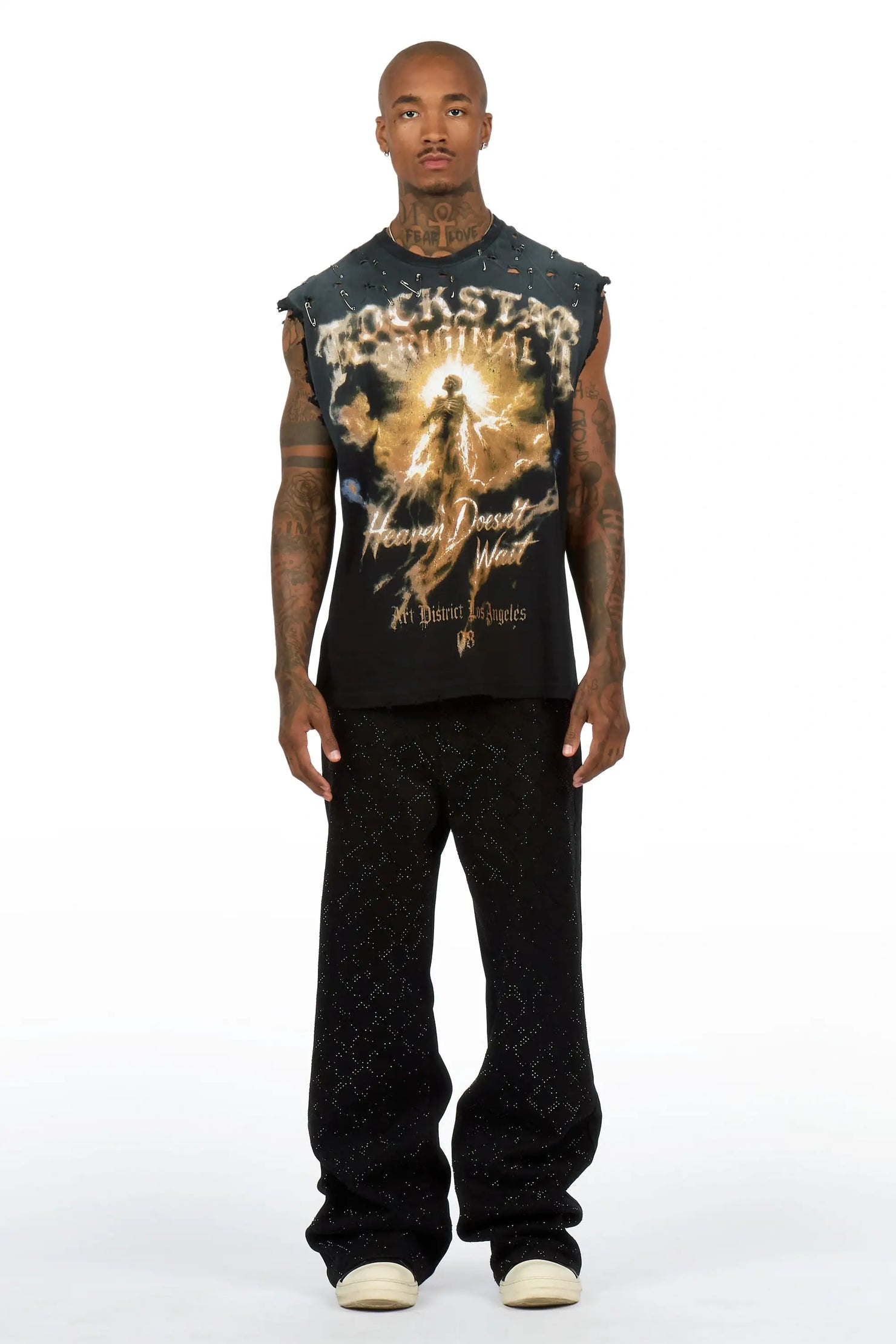 Lyrik Black Rhinestone Baggy Fit Jean