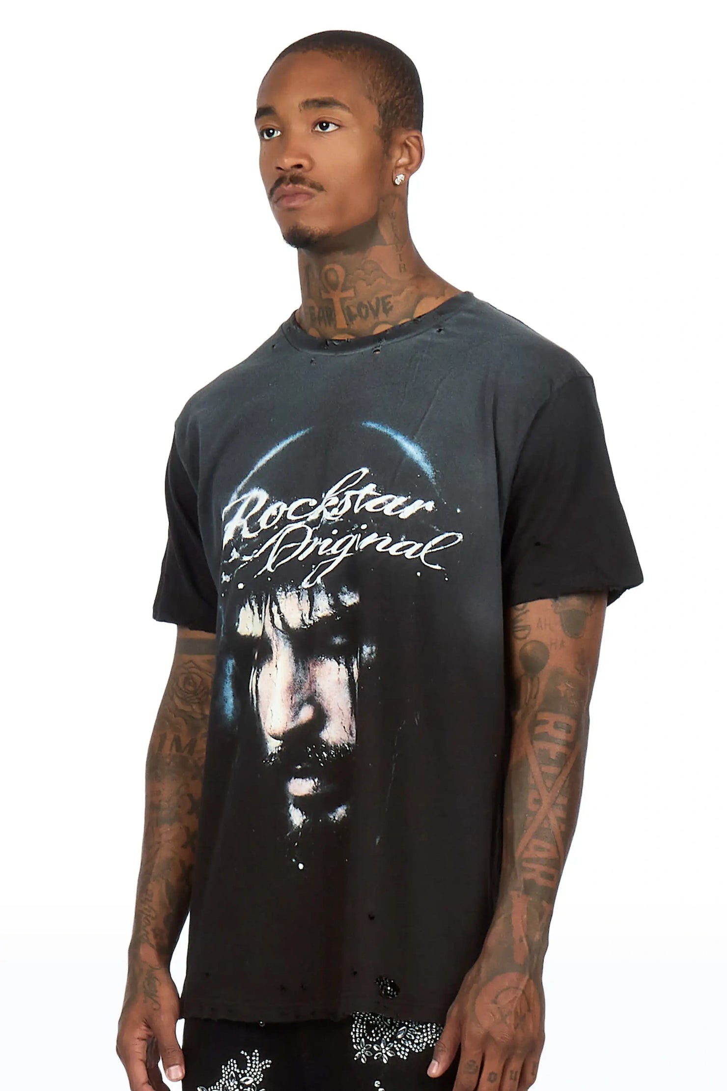 Graves Black Oversized Graphic T-Shirt