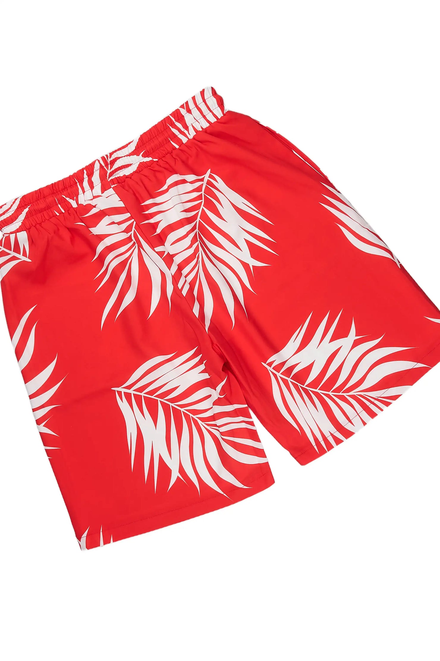Puka Red Button Down Shirt/Short Set