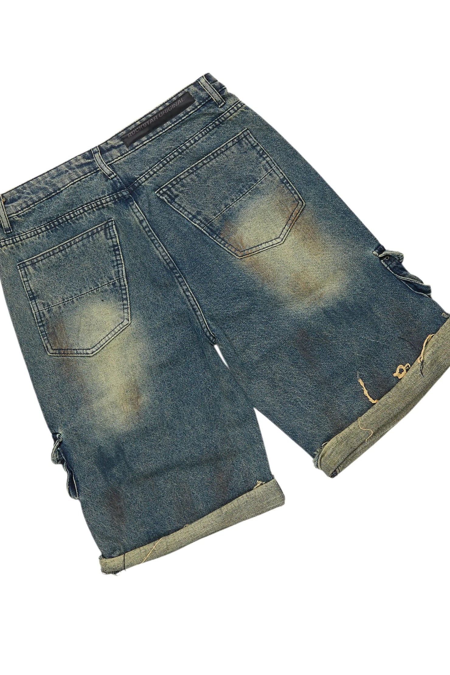 Lake White/Dark Blue T-Shirt/Denim Short Set