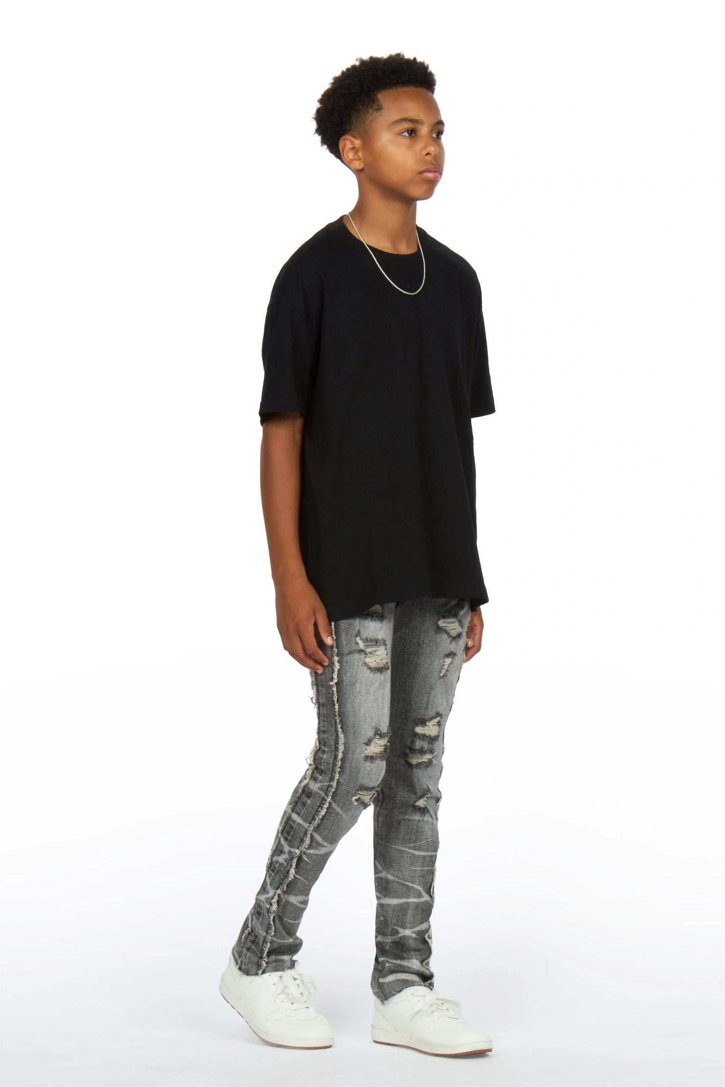 Boys Rugged Black Slim Jean