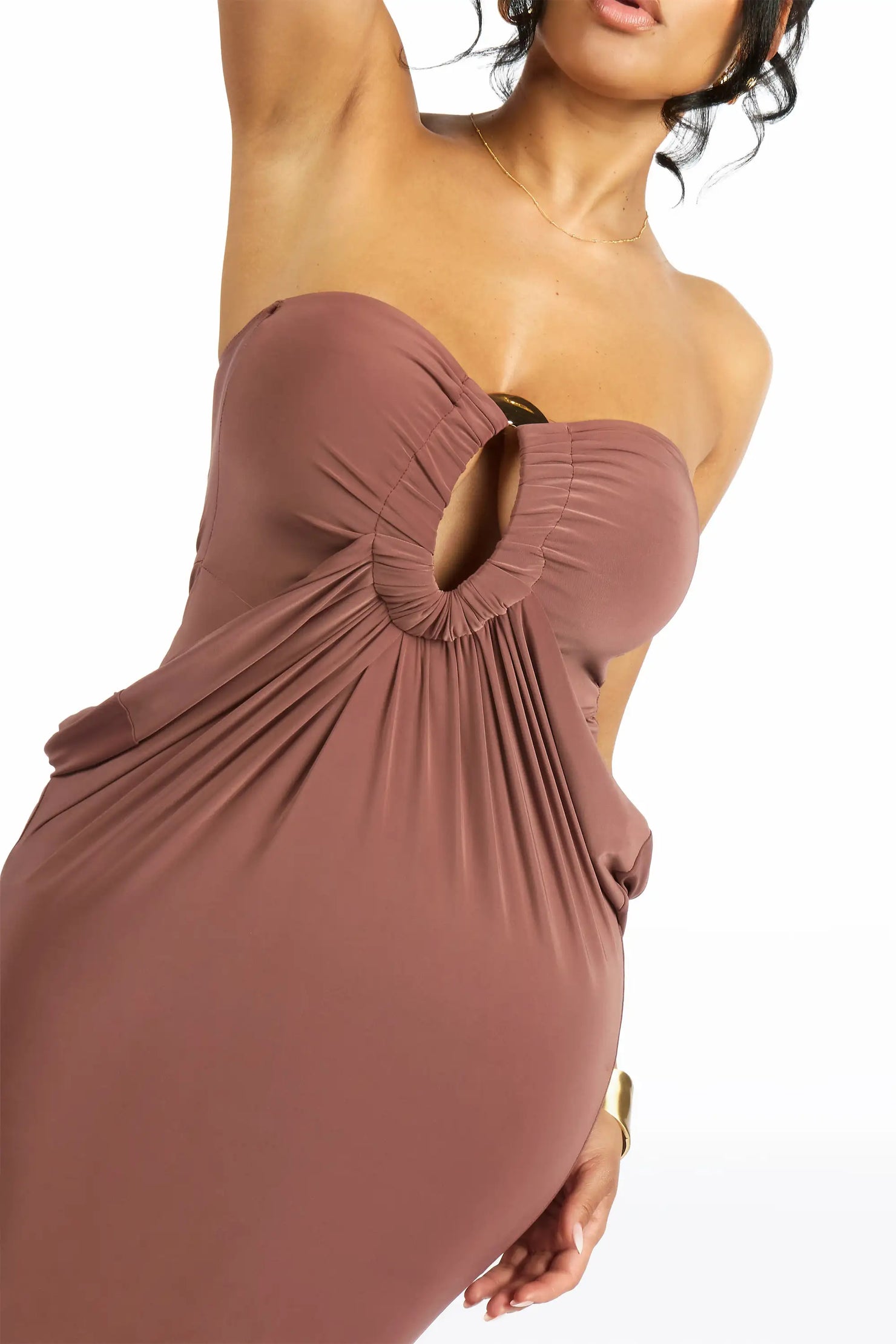 Hollywood Marsala Maxi Dress