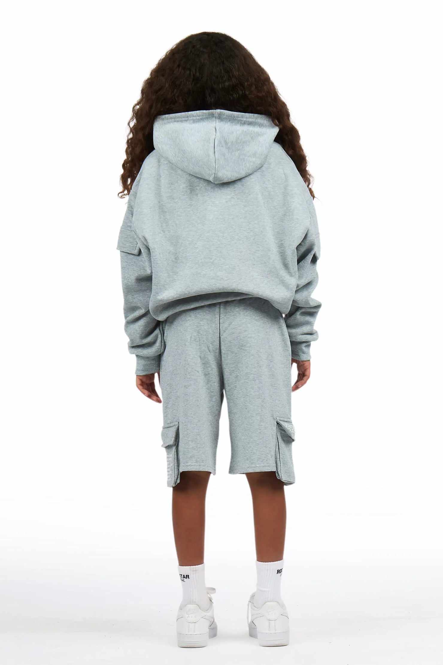 Girls Natanya Heather Grey Short Set