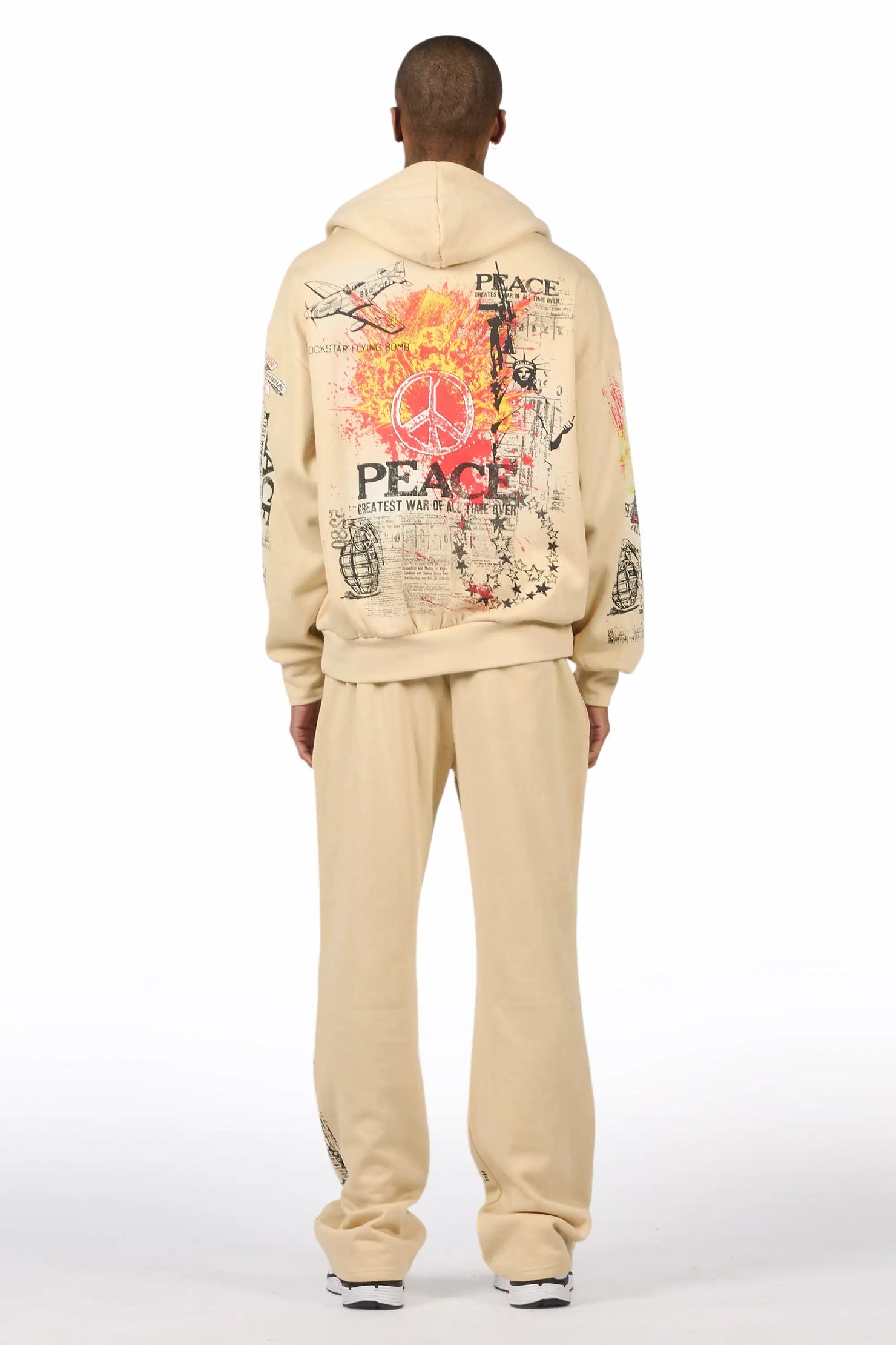 Seiko Beige Hoodie Baggy Track Set