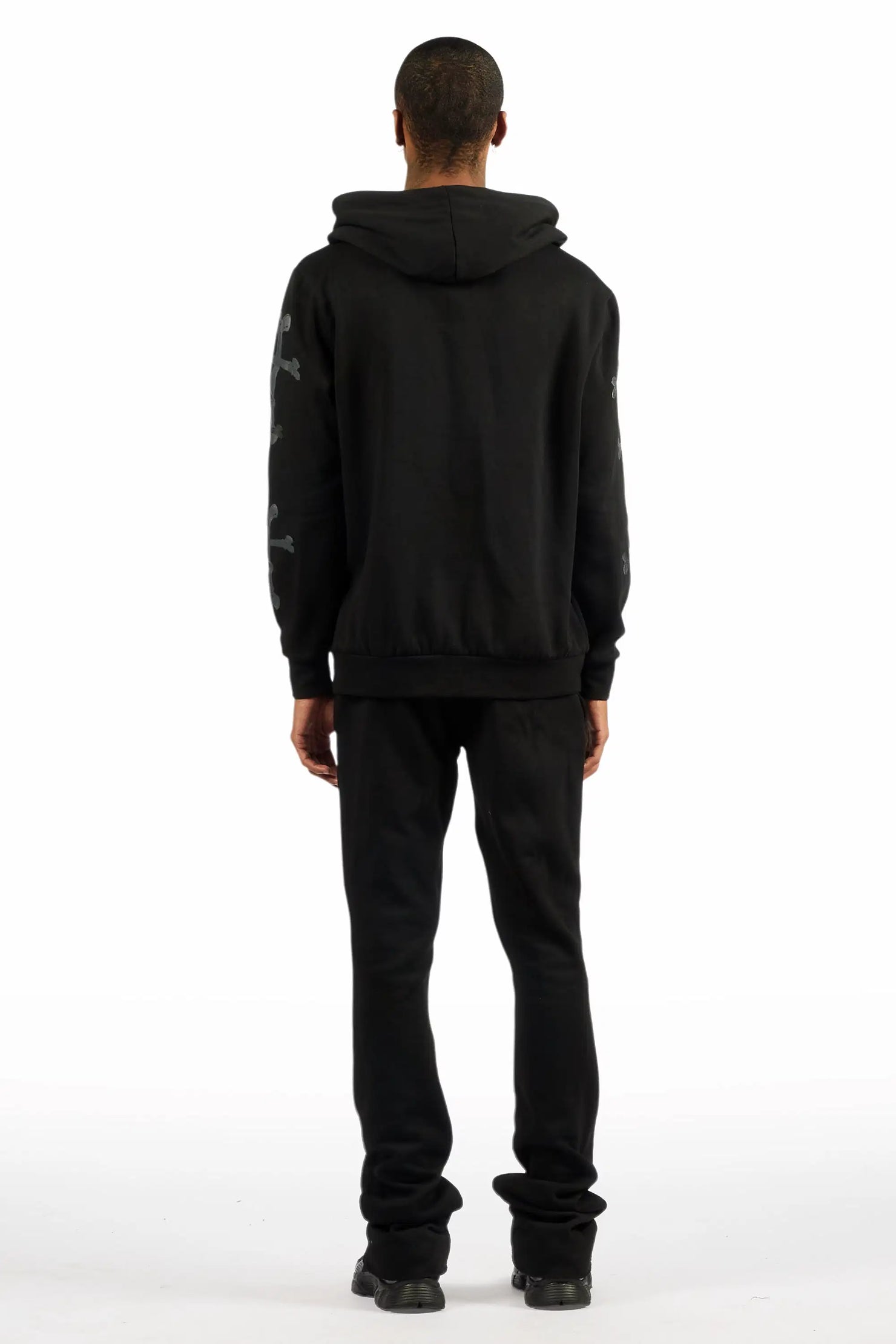Olivier Black Hoodie/Stacked Flare Track Set