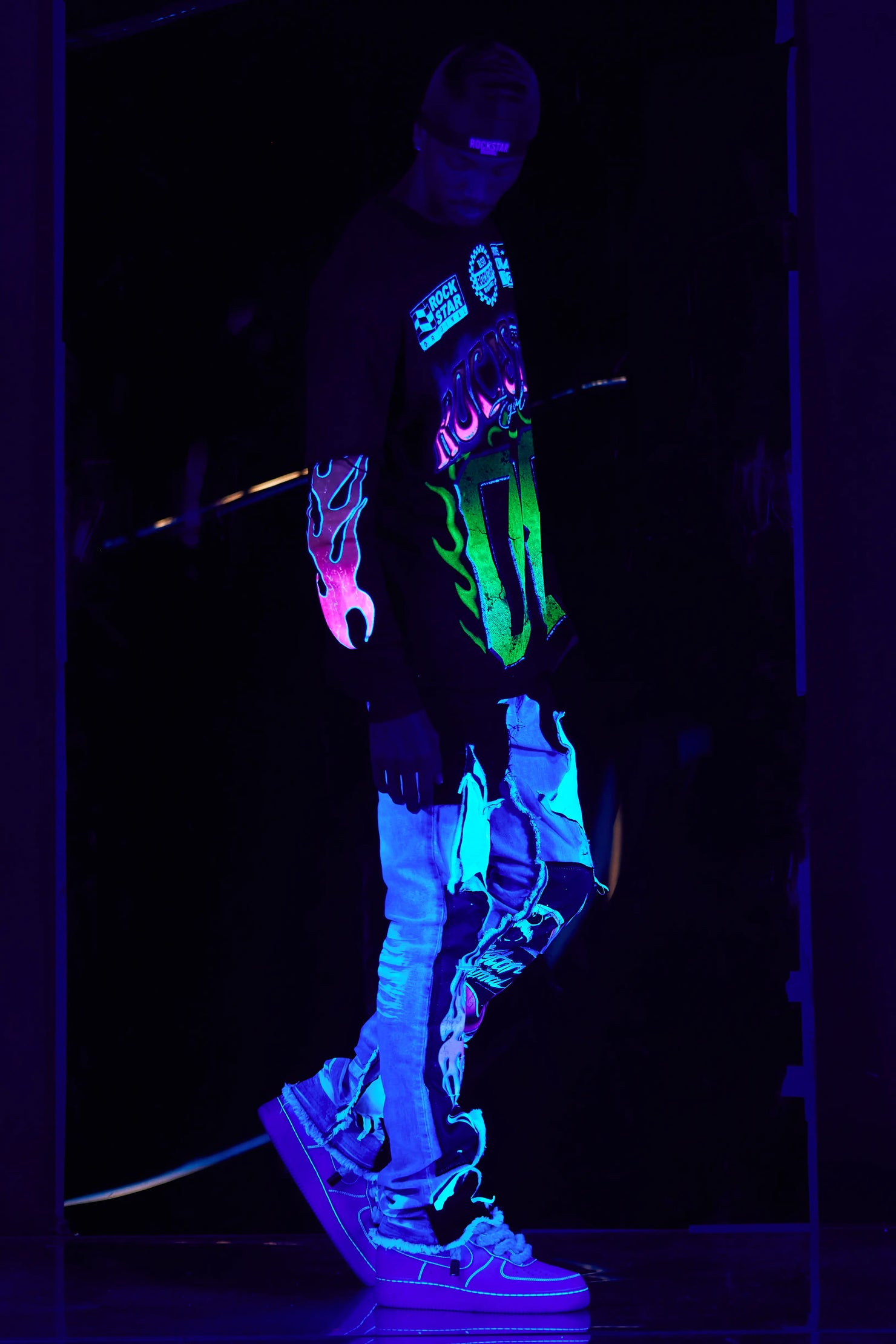 Quito Black Double Layer Graphic T-Shirt