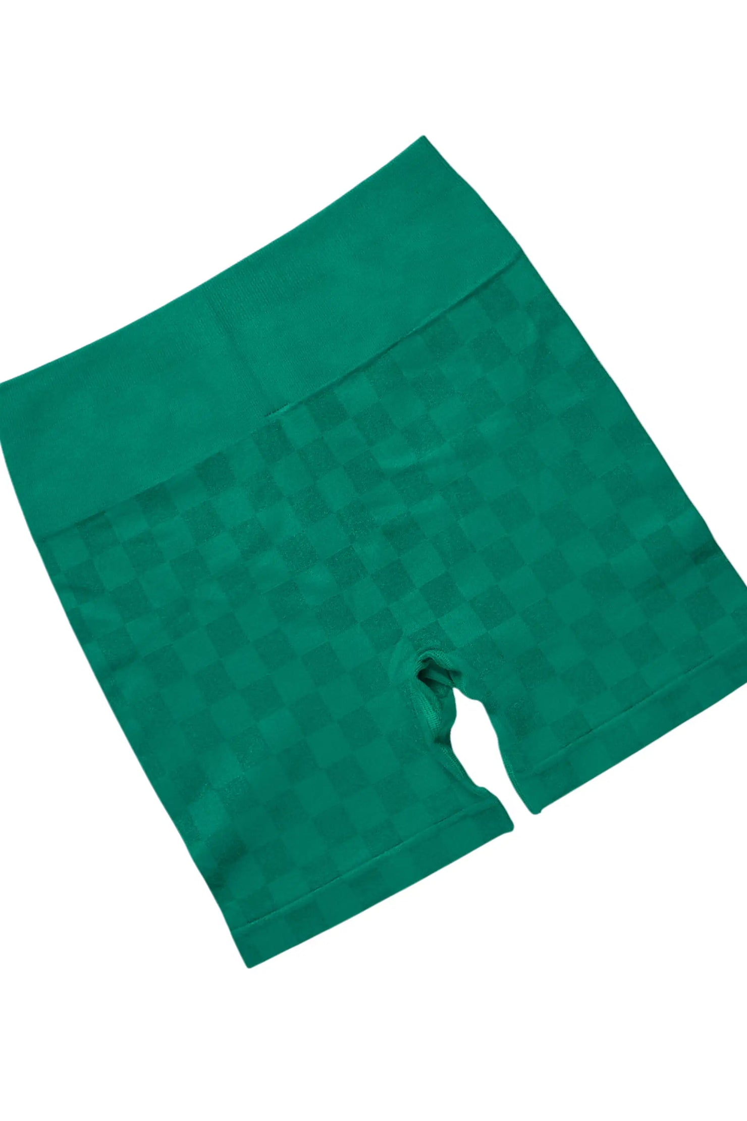 Adrianna Green Checkered Bike Short Set
