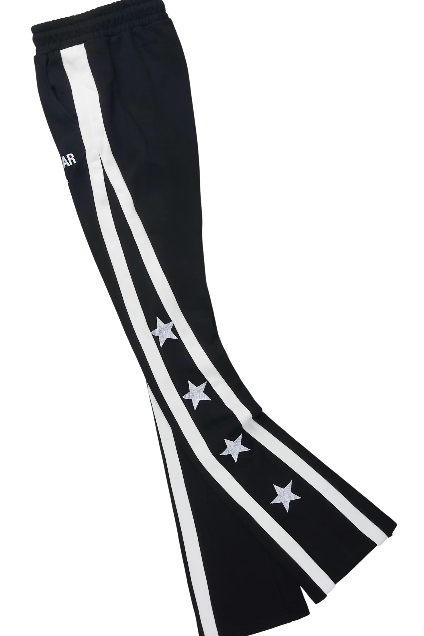 Arkady Black Muscle T-Shirt/Black Stacked Flare Pant Set