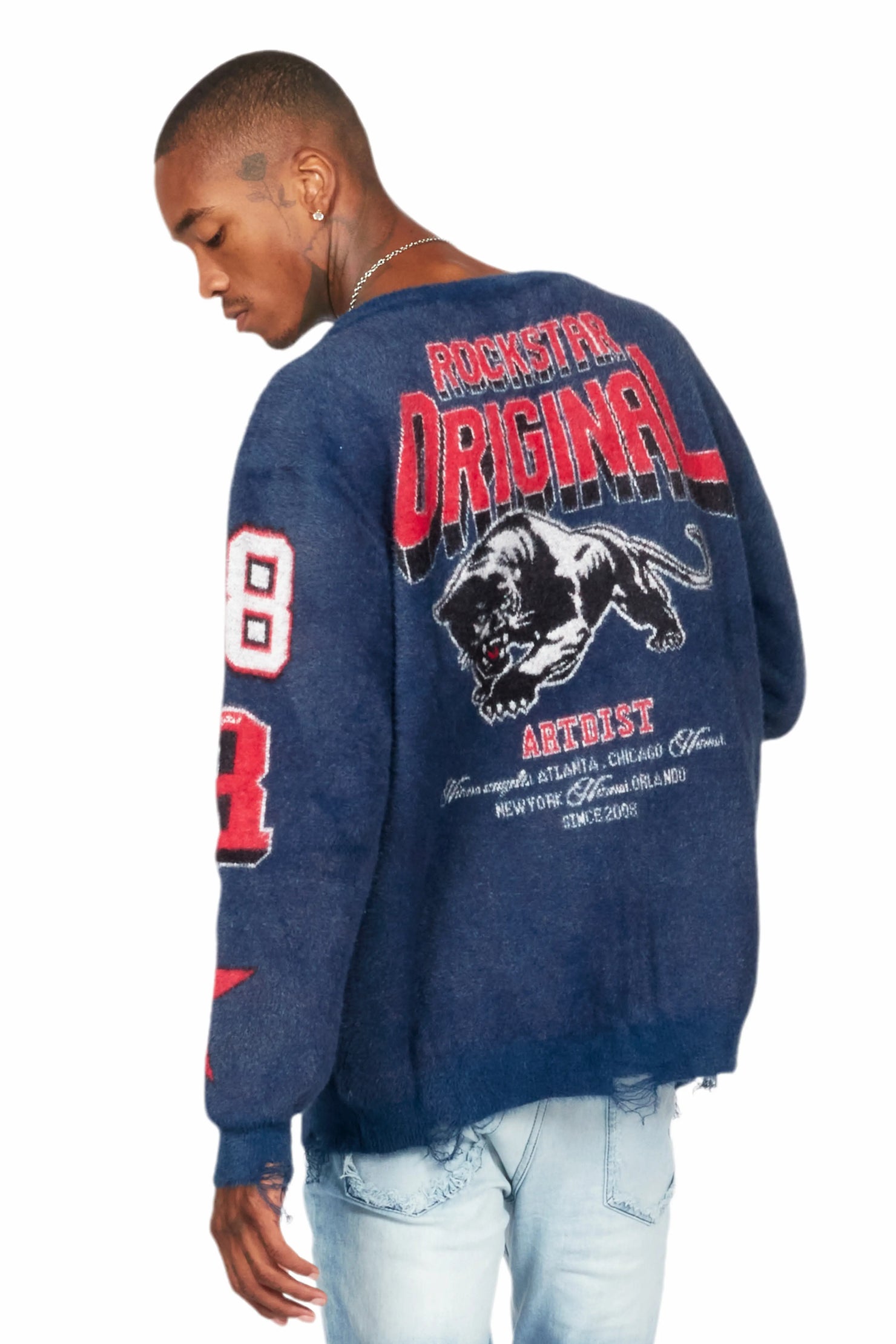 Delling Navy Knit Sweater