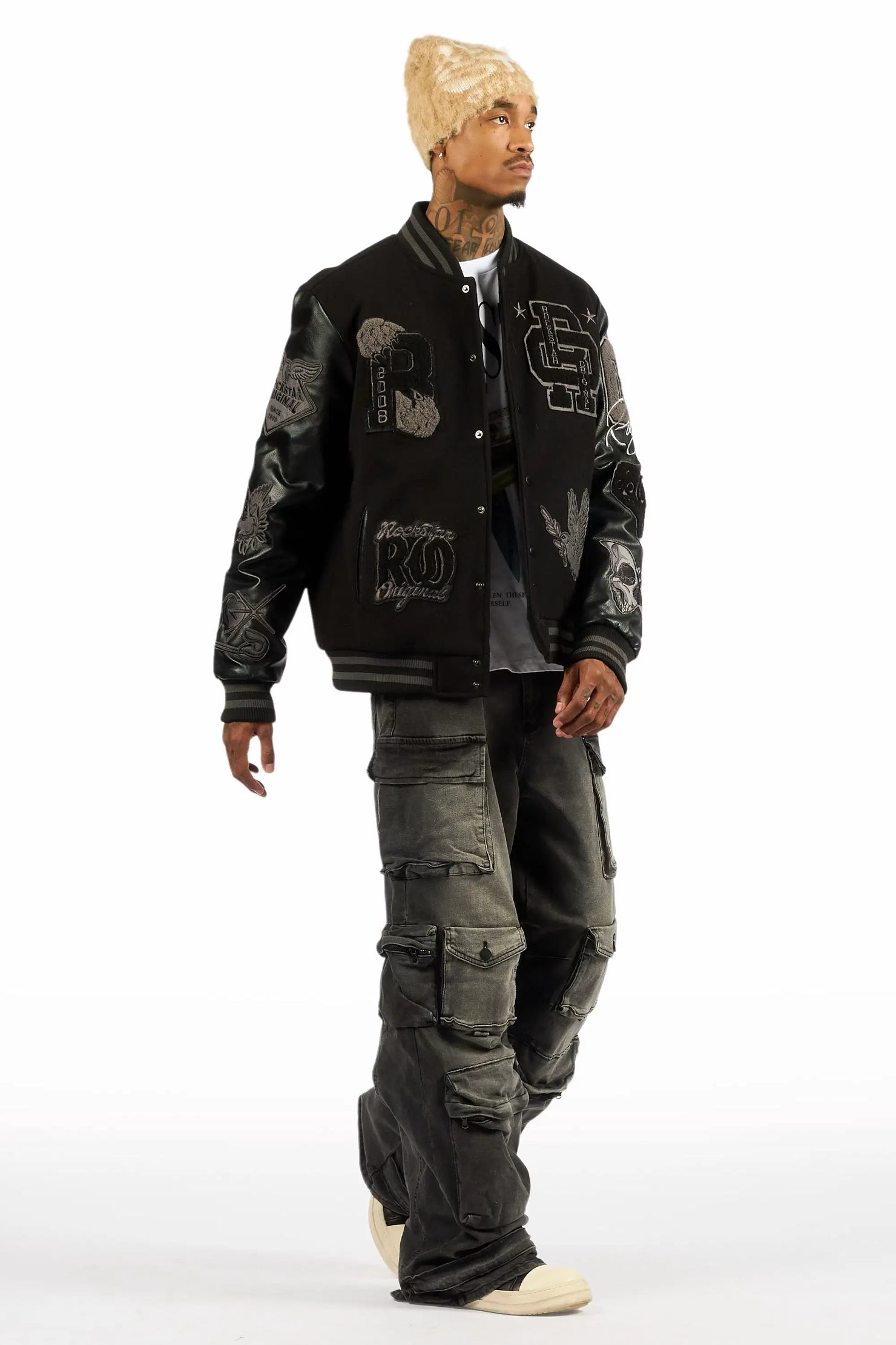 Mahesh Dark Grey Baggy Cargo Jean