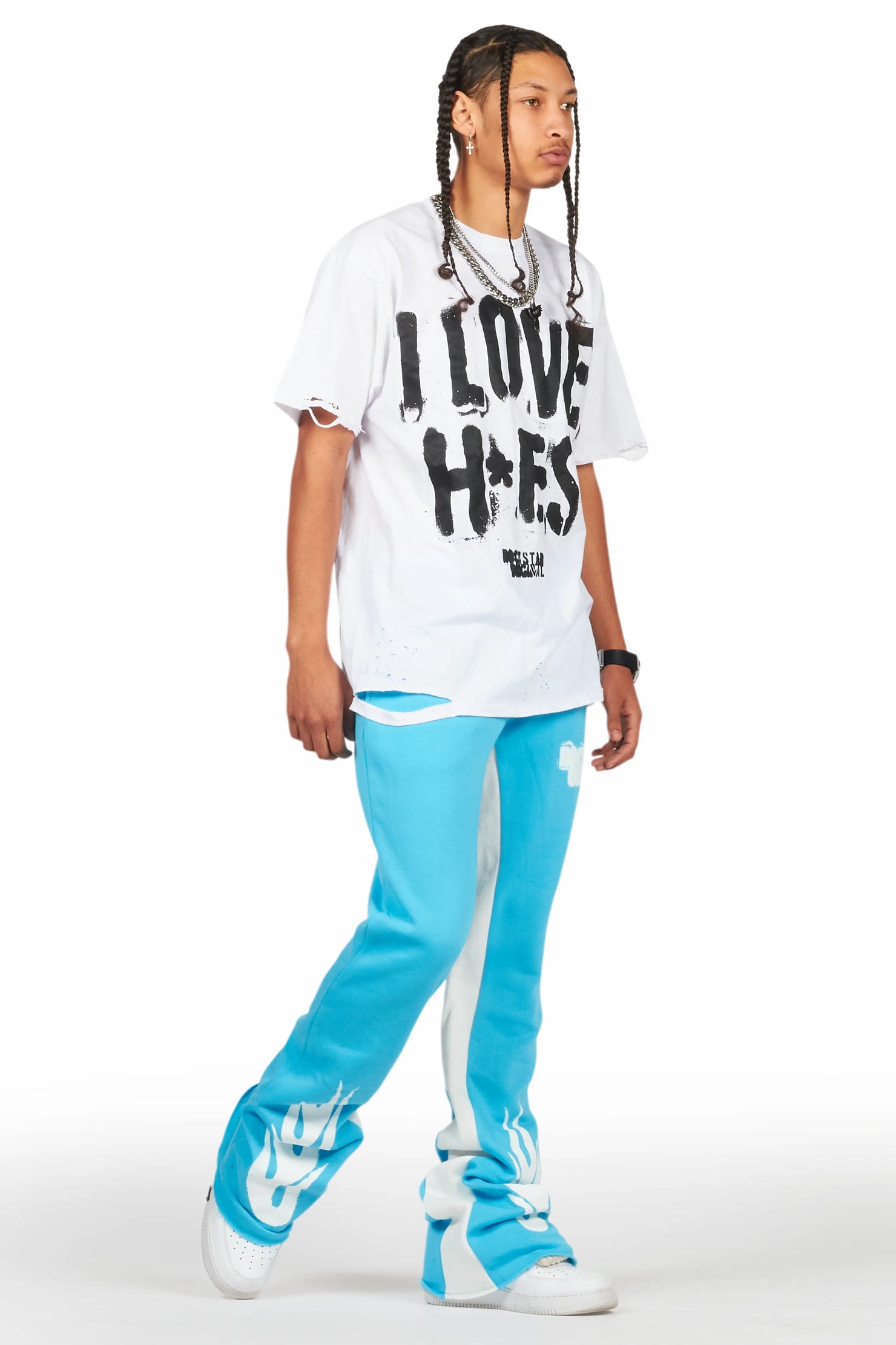 Banyan Blue Graphic Baggy Pant