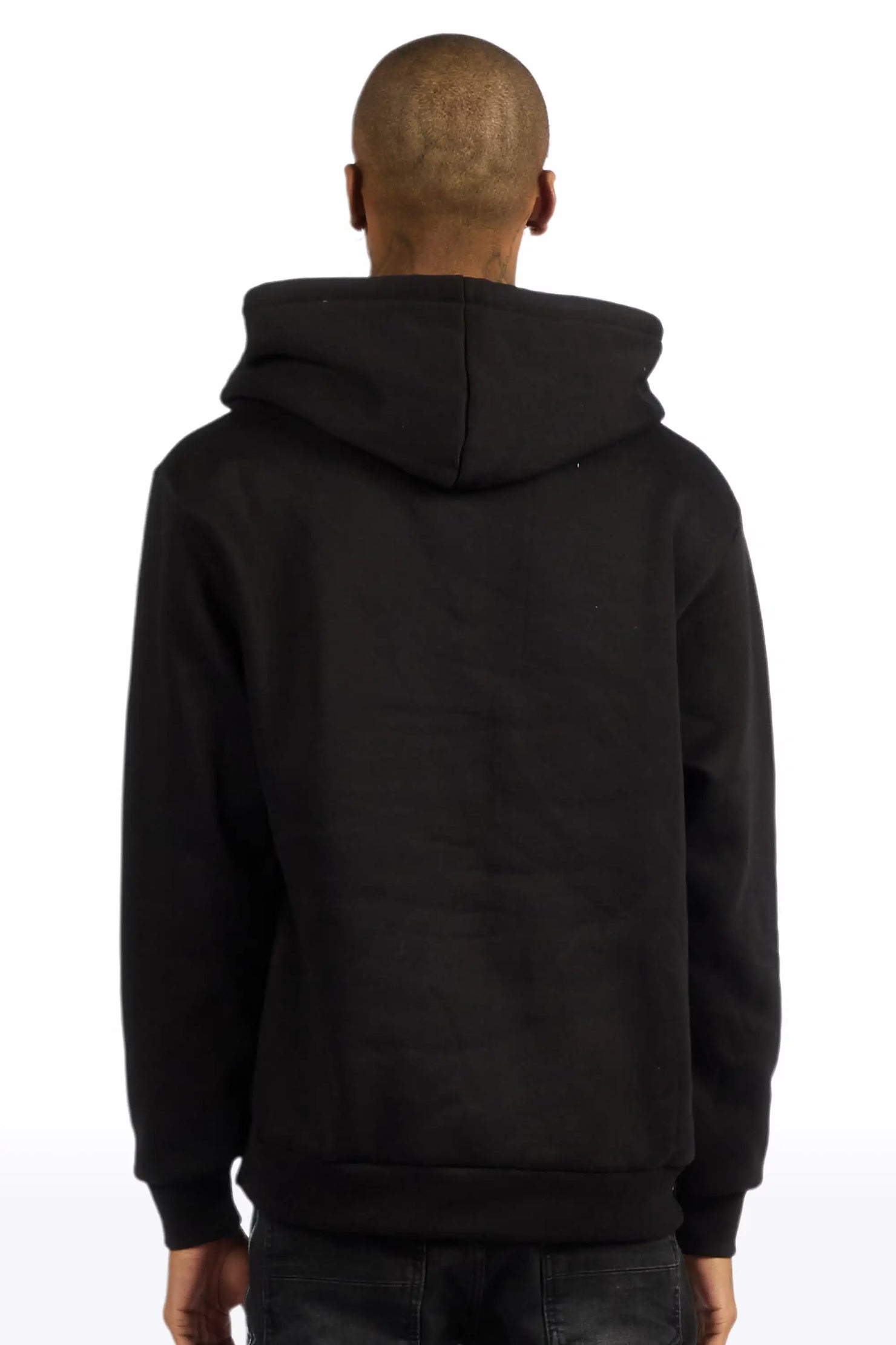 Tally Black Graphic Relaxed Hoodie