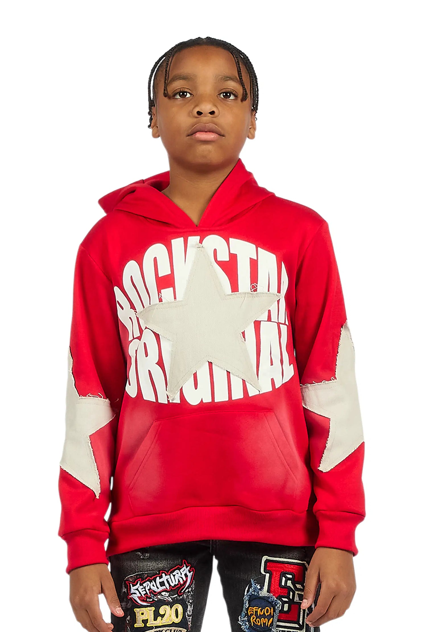 Boys States 2.0 Red Graphic Hoodie