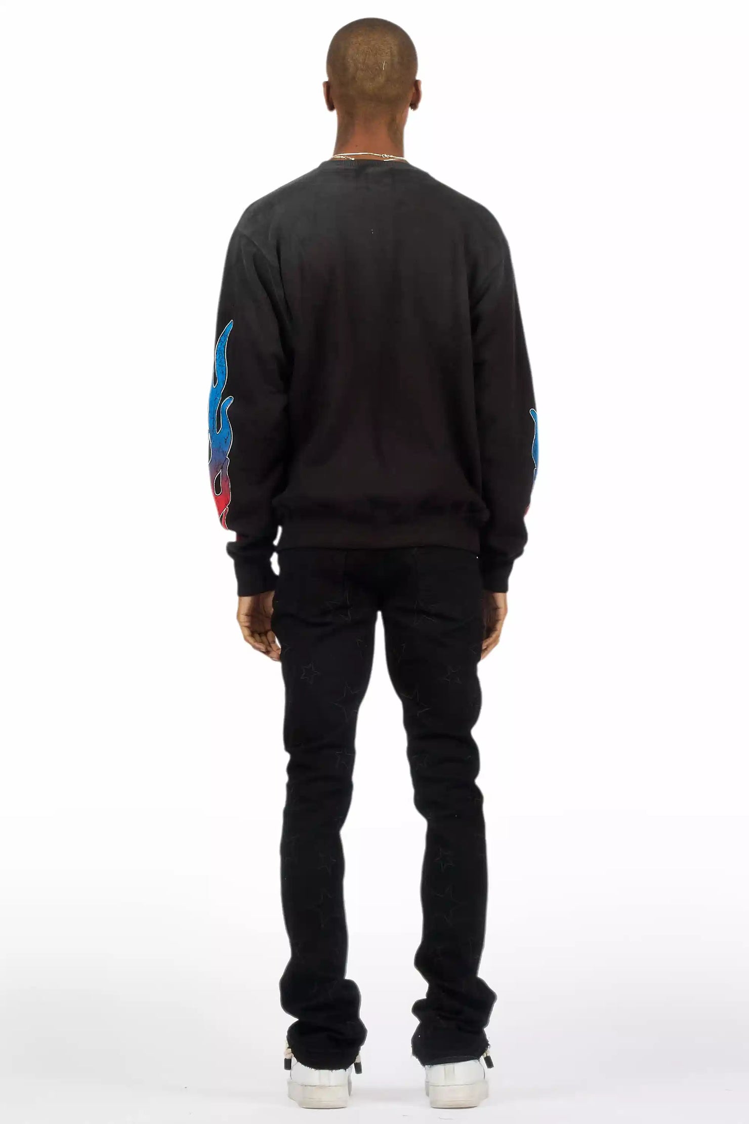 Starship Black Stacked Flare Jean