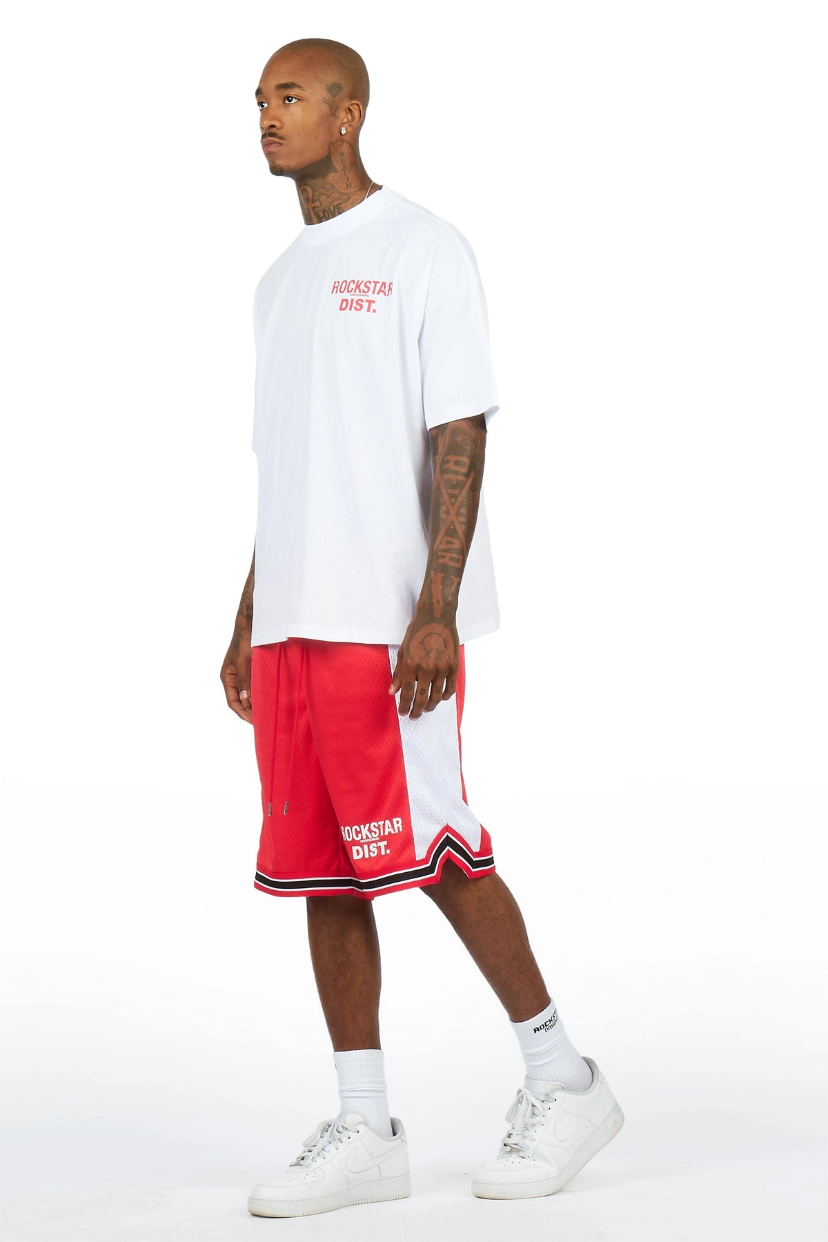 Suzano White/Red T-Shirt/Short Set