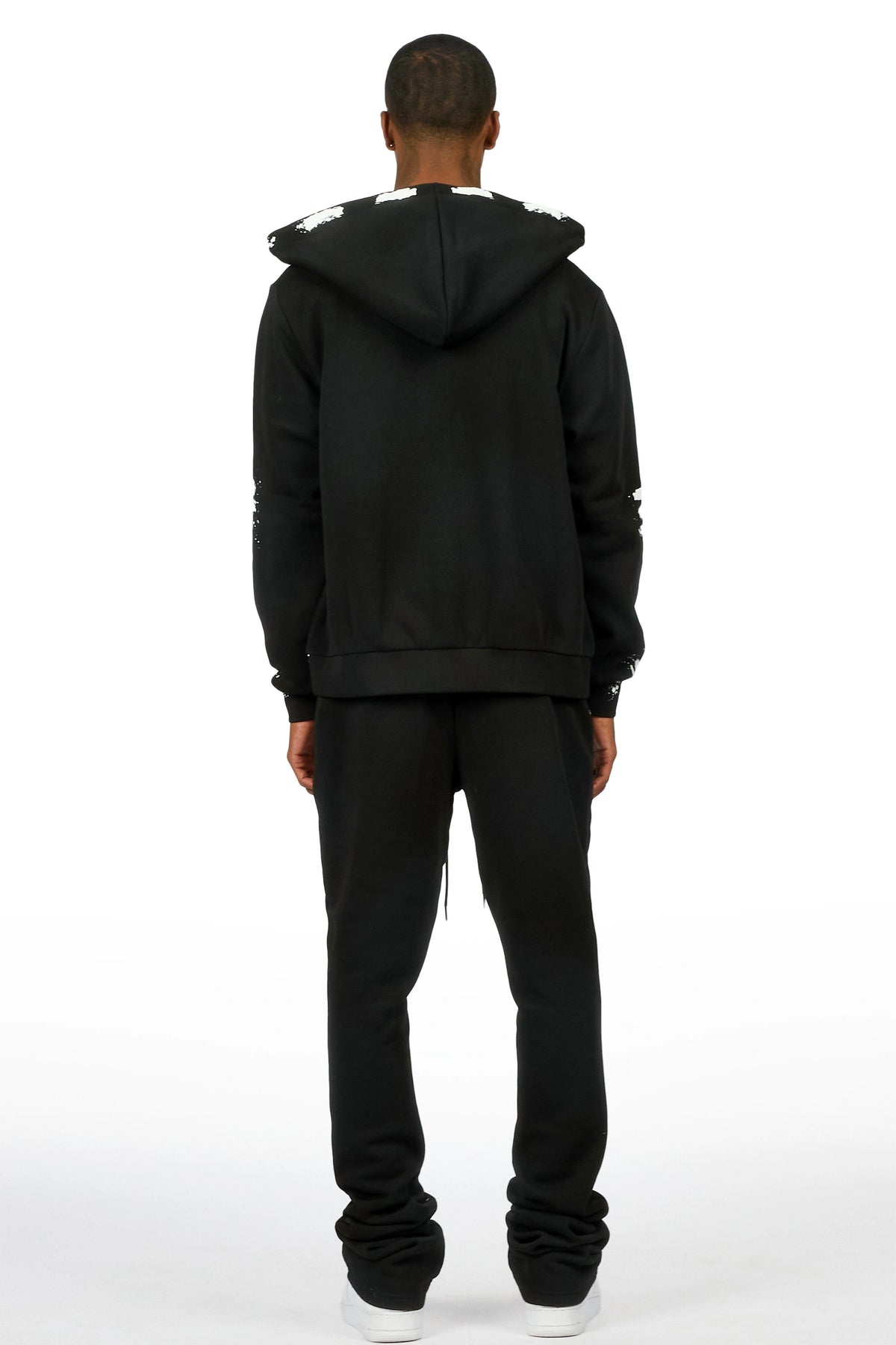Filip Black Zip Up Hoodie/Stacked Track Set