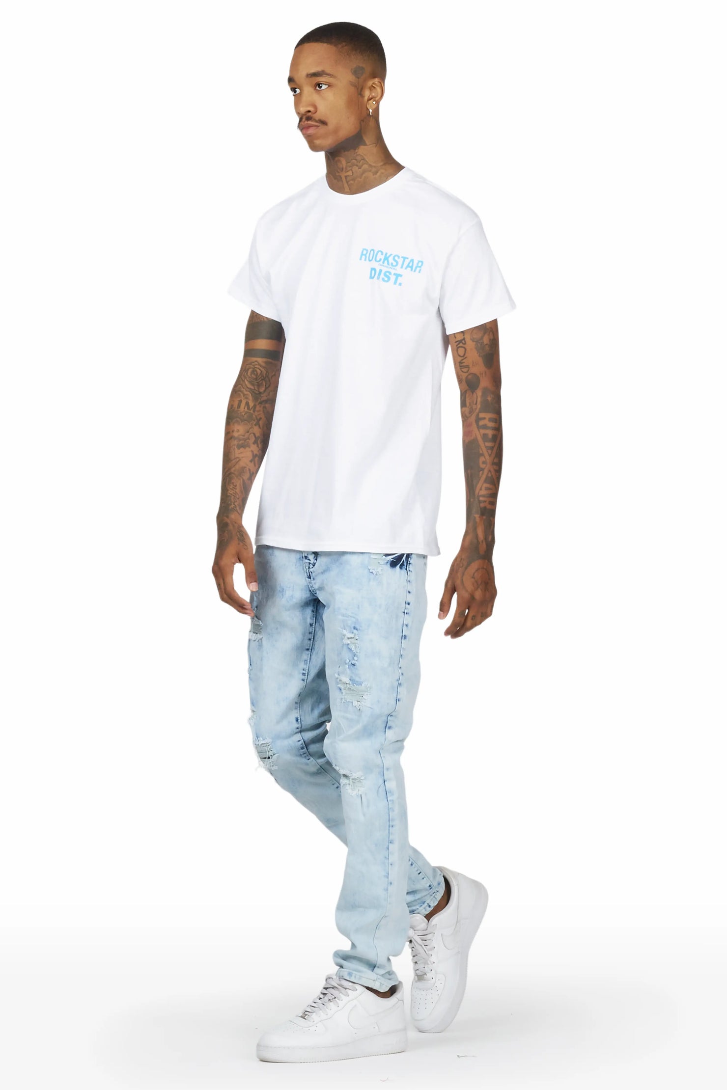 Lake White/Blue T-Shirt/Slim Fit Jean Bundle