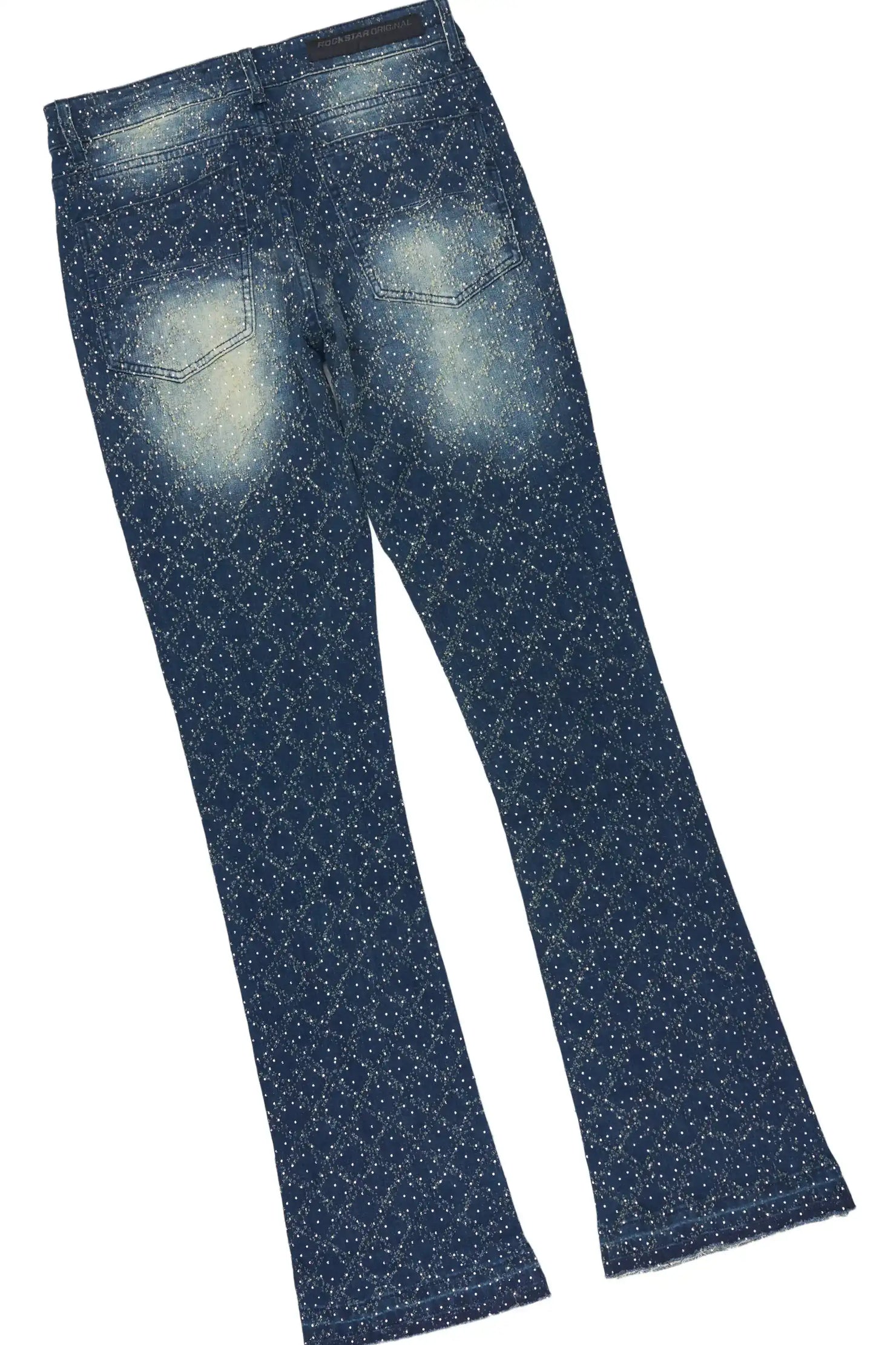 Girls Sareka Dark Wash Rhinestone Denim Jacket/Jean Set