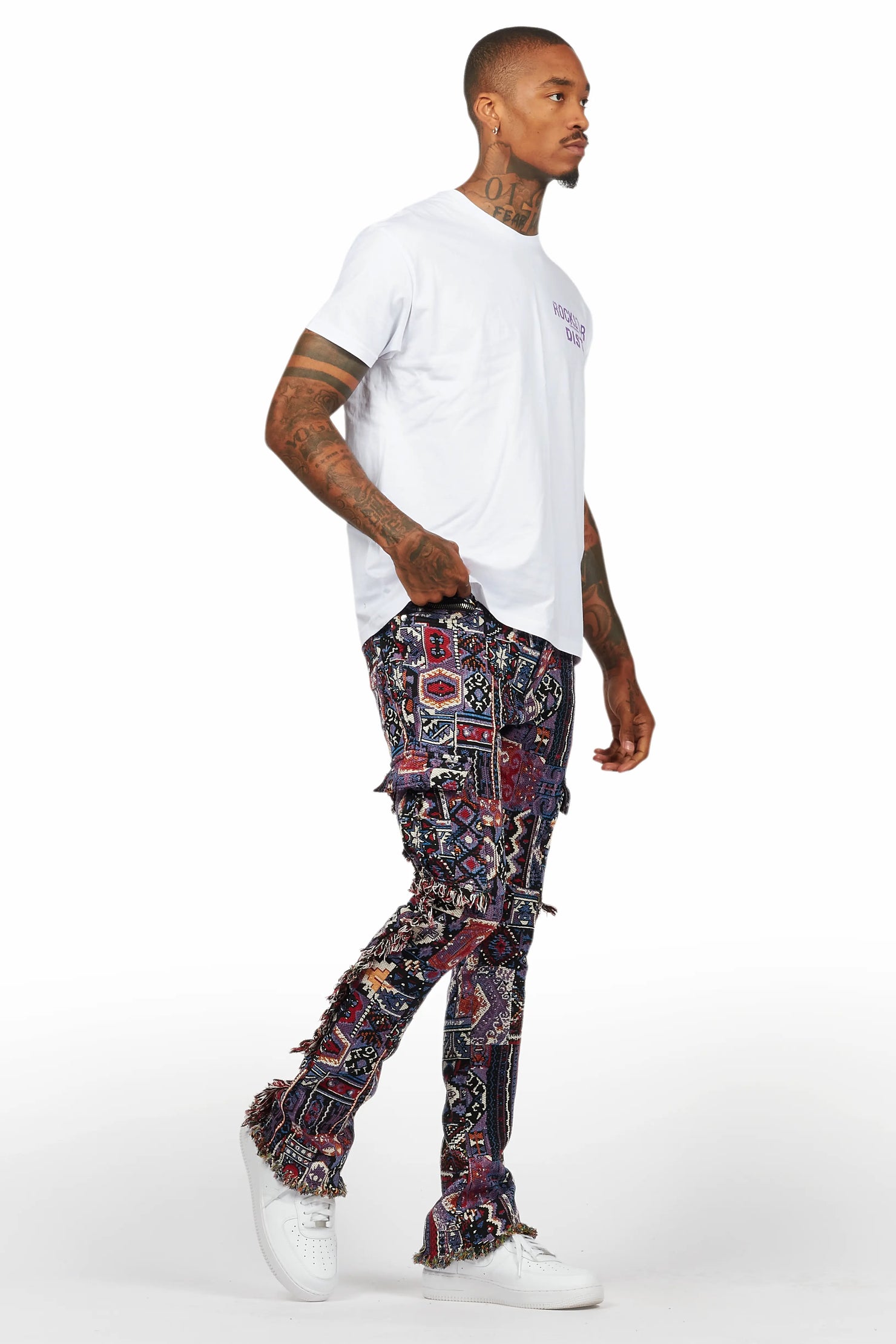 Lake White/Purple T-Shirt/Tapestry Jean Bundle