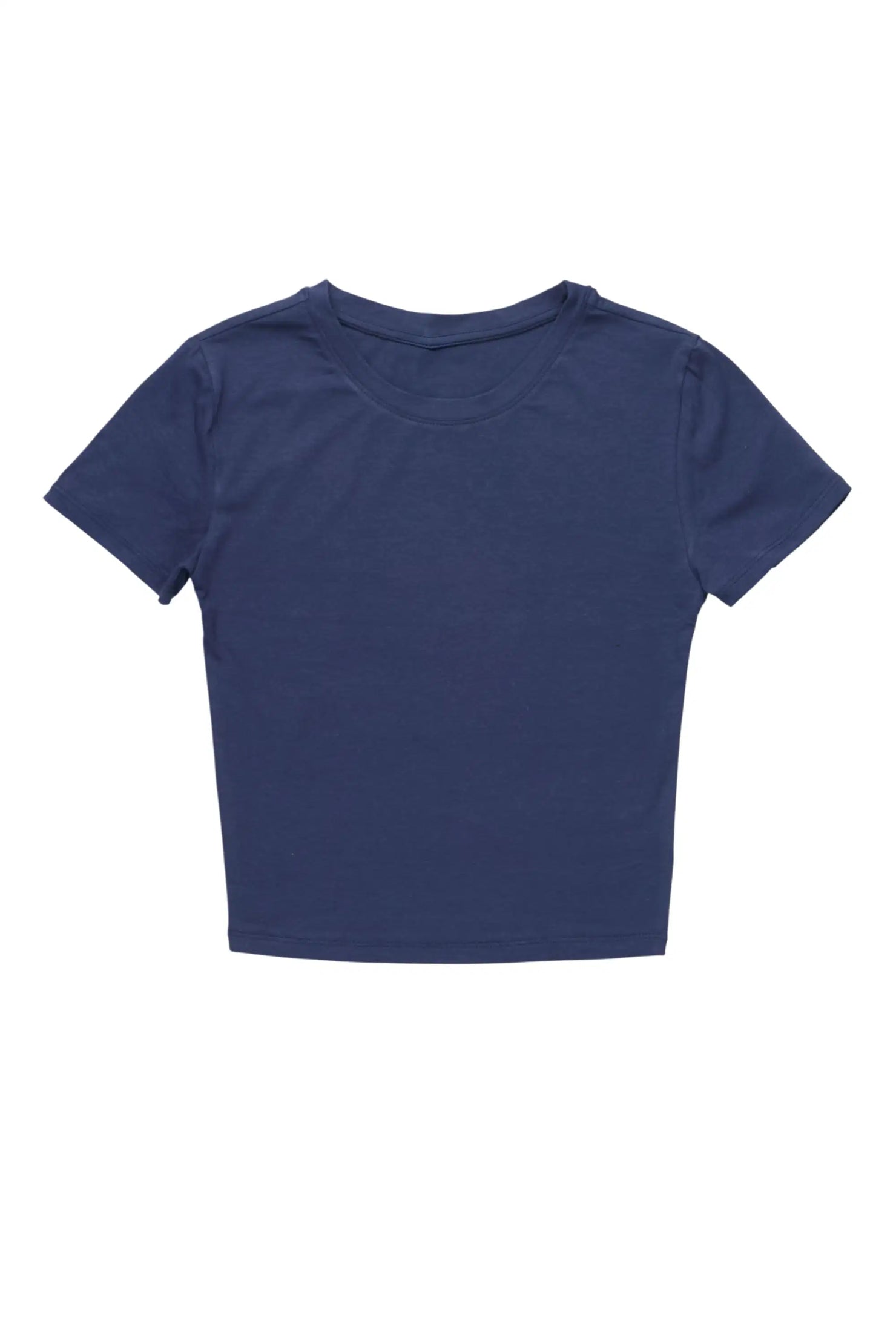 Xiomara Navy Crop Tee Shirt