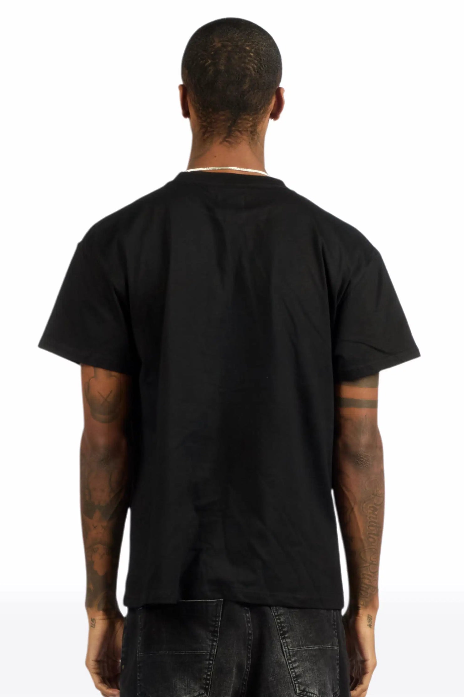 Datenyte Black Oversized Graphic T-Shirt