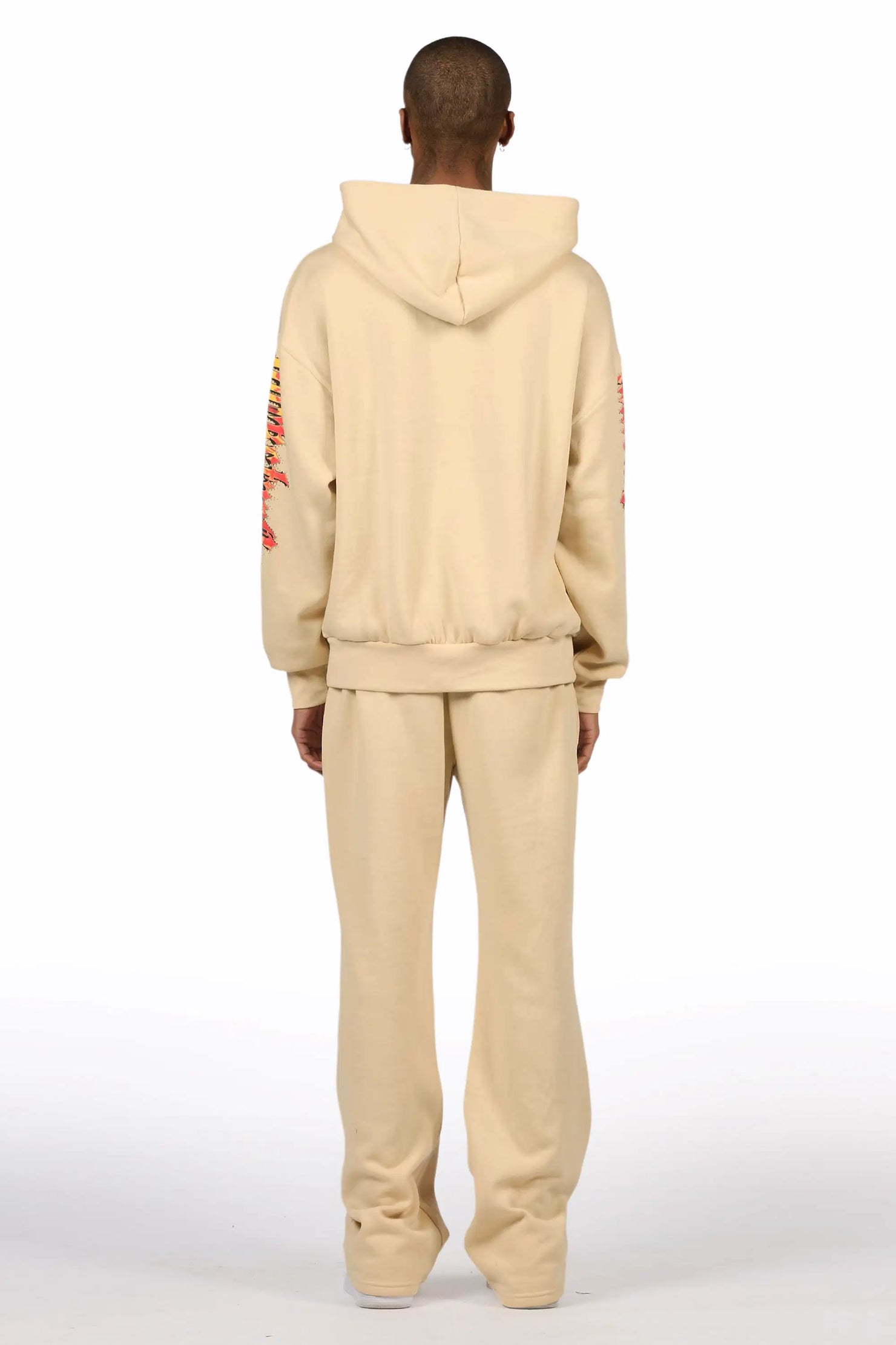 Lexx Beige Hoodie/Baggy Pant Track Set