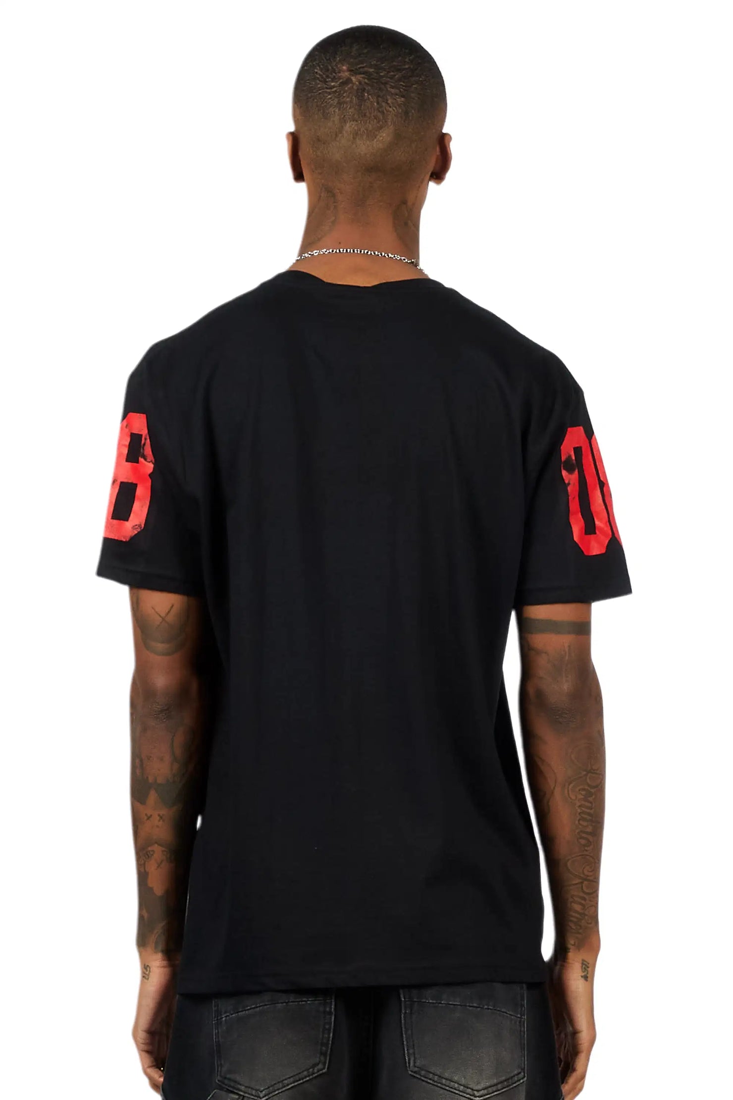 Grill 2.0 Black/Red Oversized Graphic T-Shirt