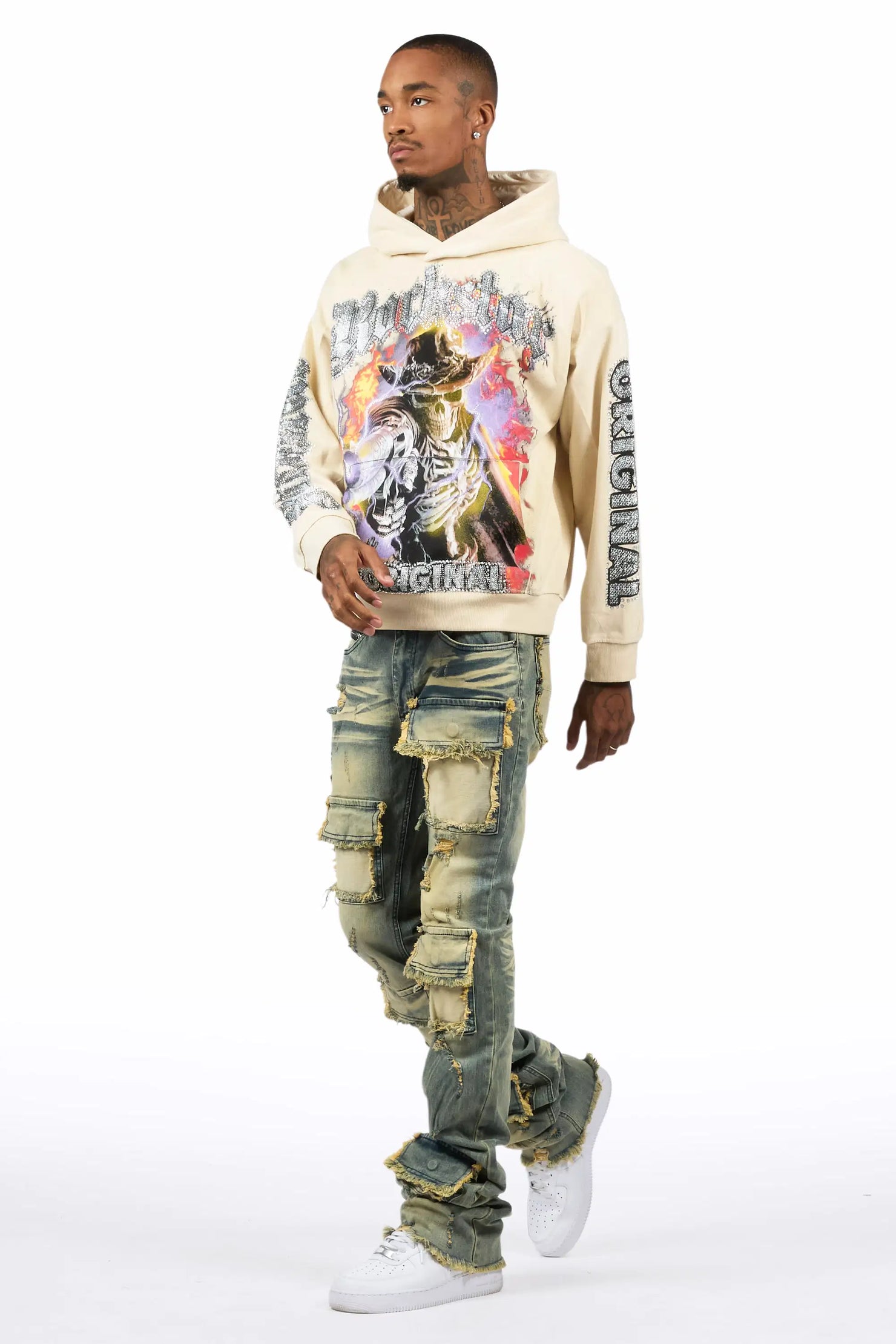 Petrus Tint Wash Super Stacked Flare Jean