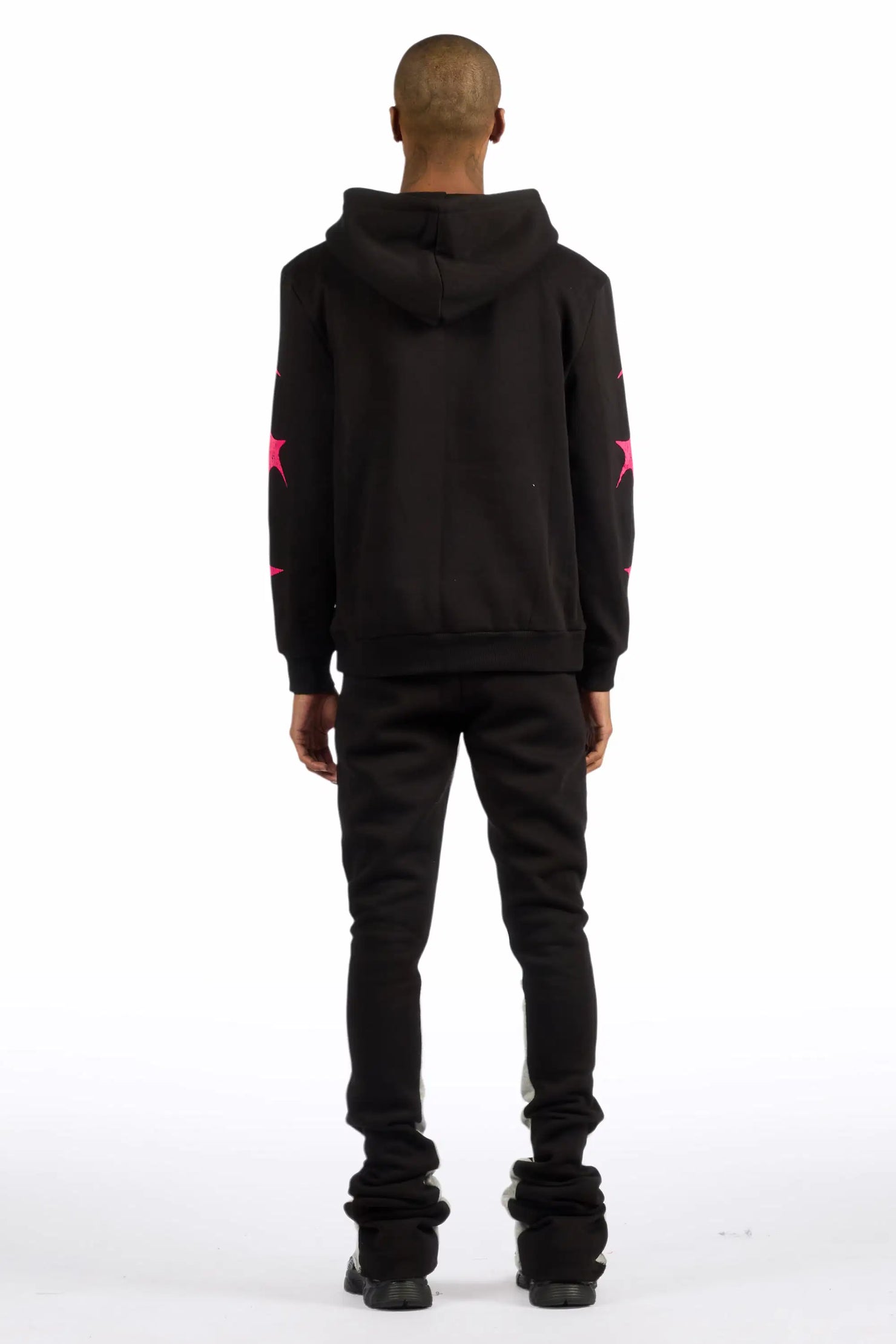 Trenzo Black/Fuchsia Hoodie/Super Stacked Track Set