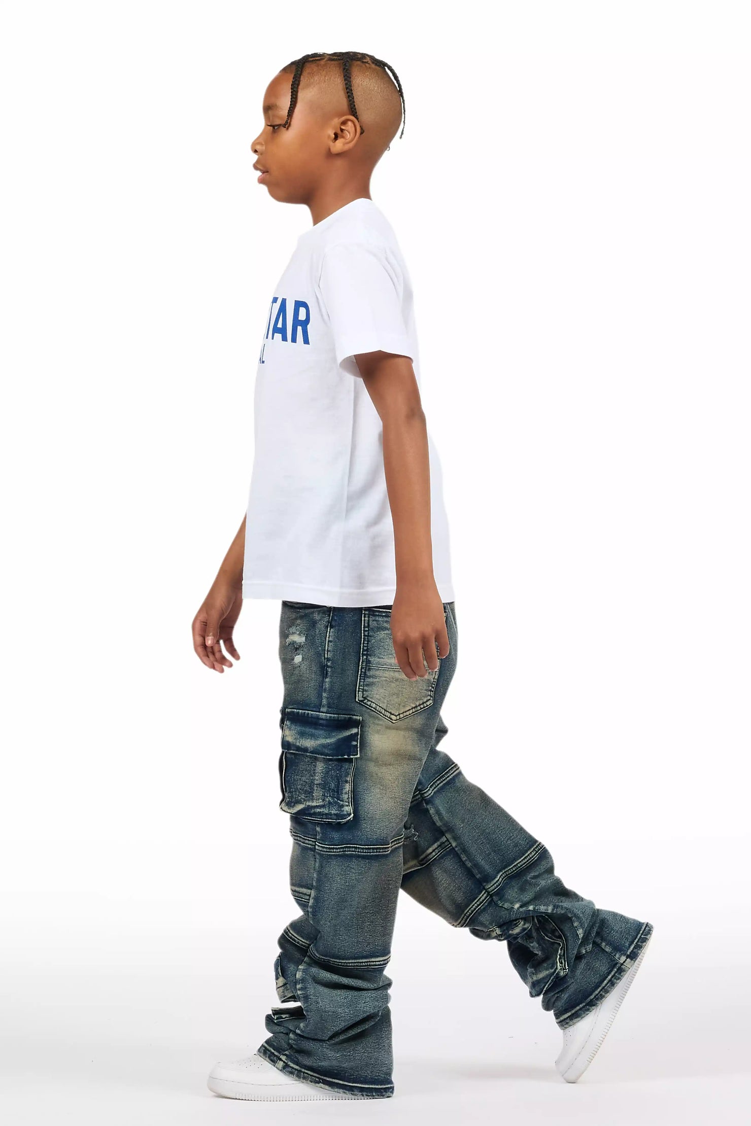 Boys Berdi Dirty Wash Baggy Fit Jean