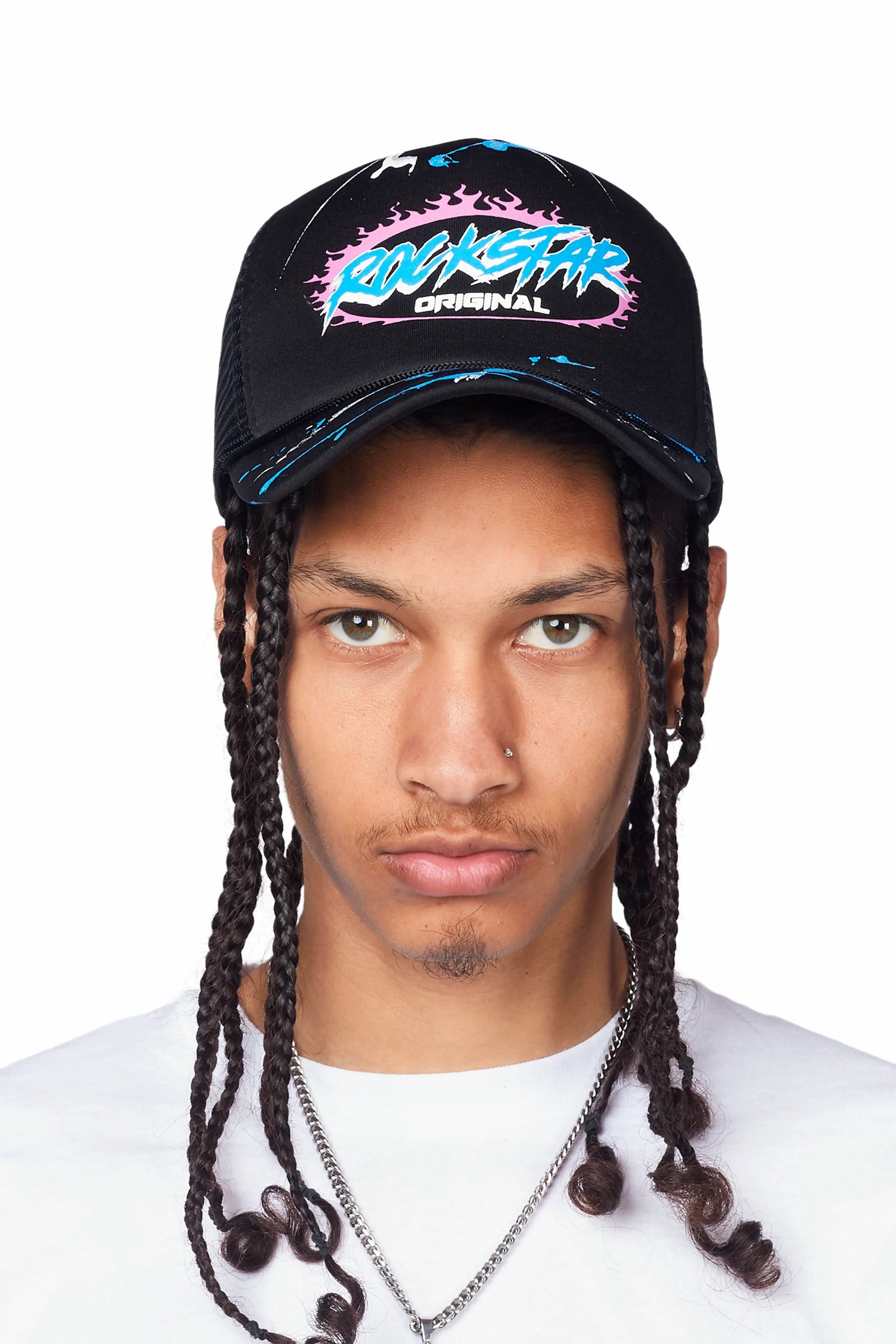 Hasani Black Graphic Trucker Hat