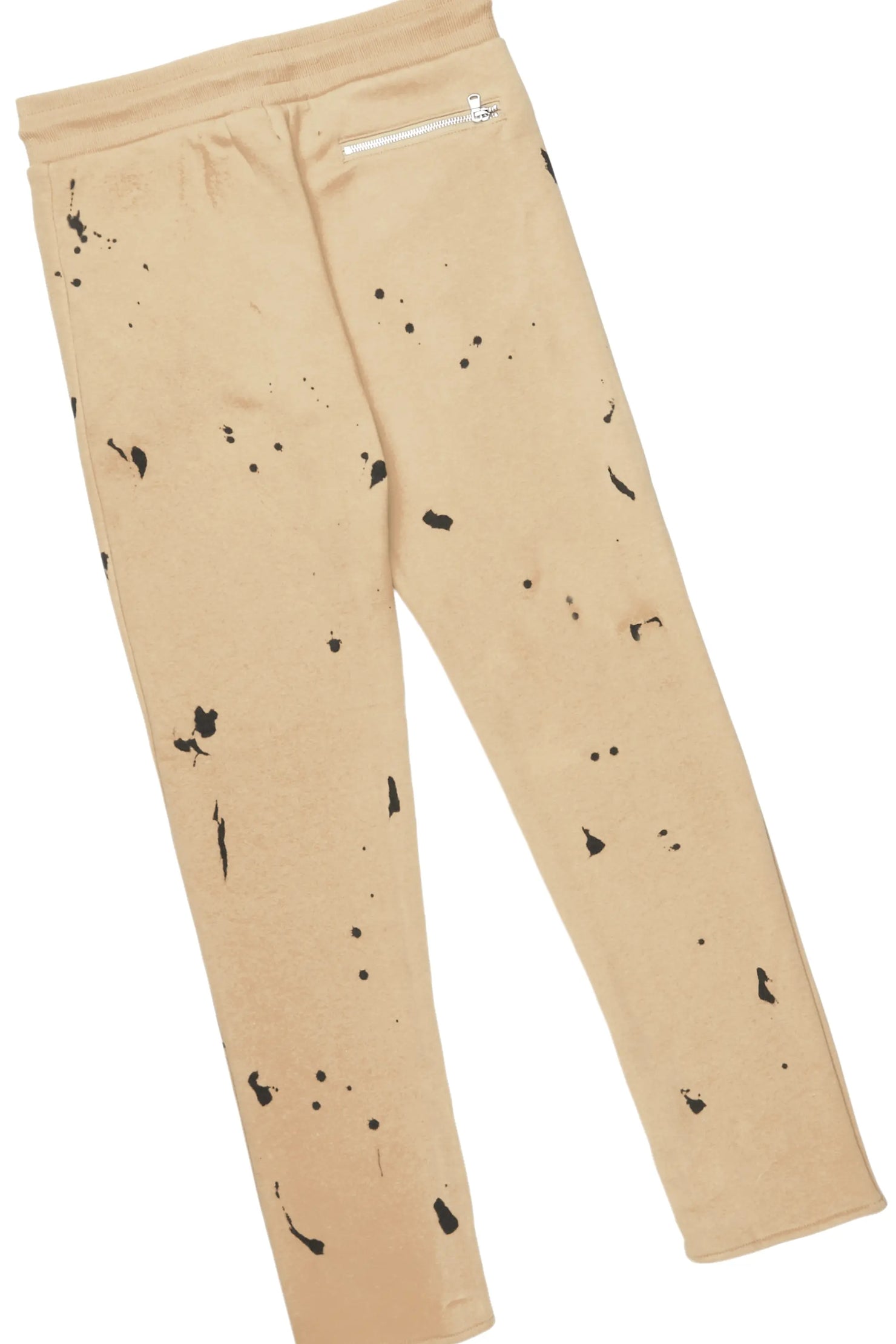 Raffer Beige Slim Fit Track Set