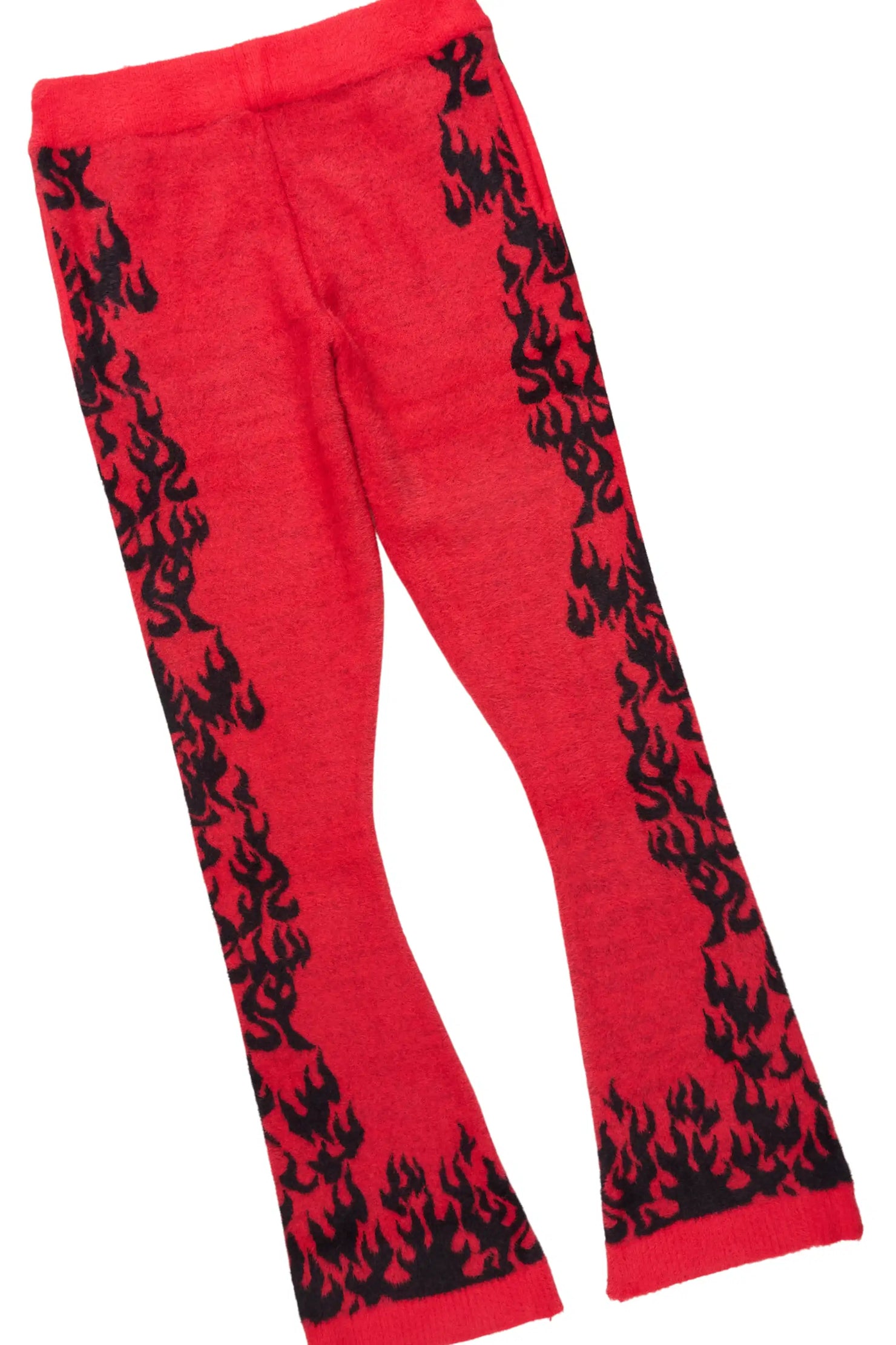 Yash Red Hoodie Stacked Flare Track Set