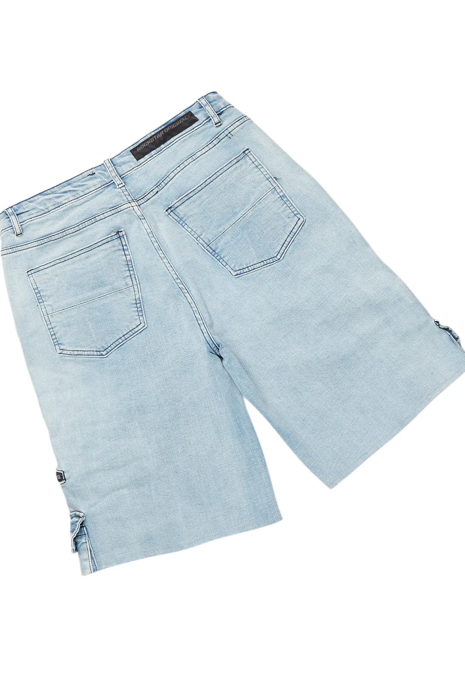 Lake White/Blue T-Shirt/Denim Short Set