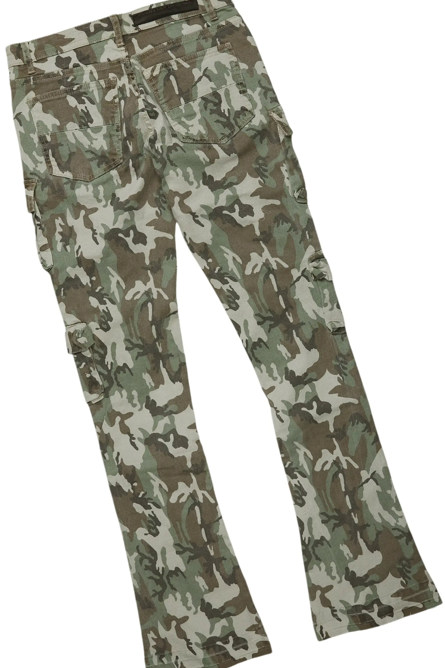 Lake White/Green T-Shirt & Yves Stacked Flare Jean Bundle