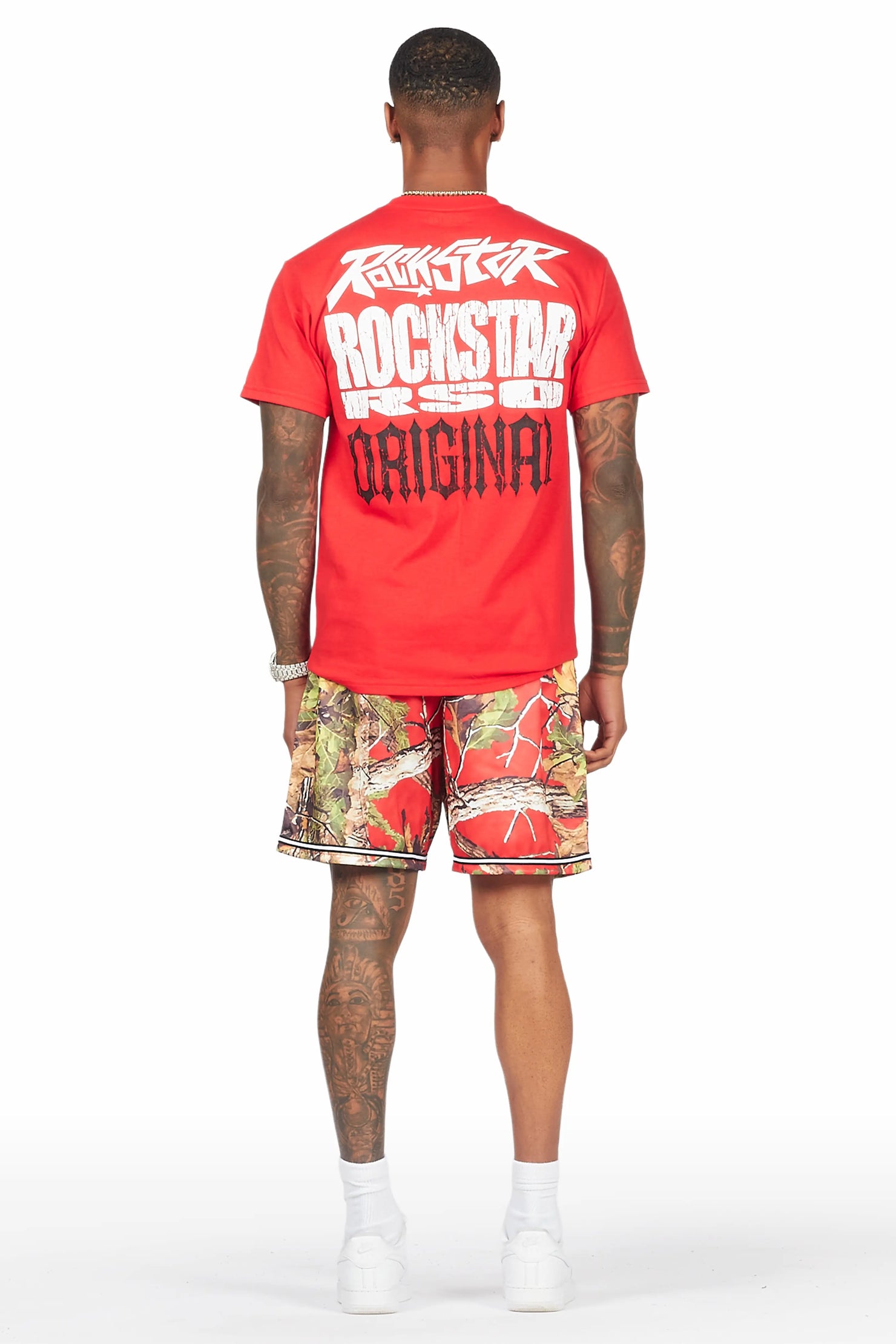 Ceri Red Graphic Short