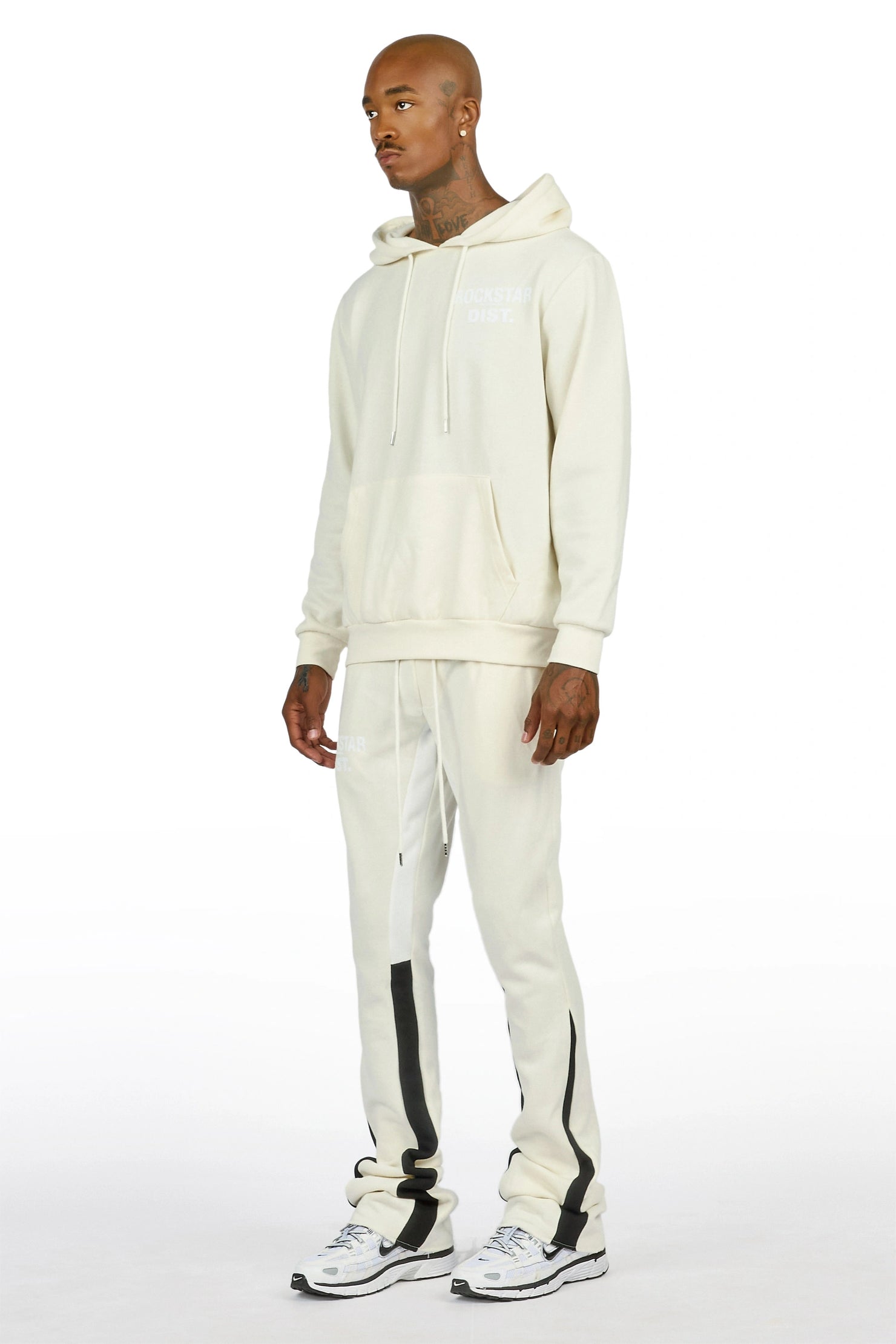 Riak Bone Hoodie/Stacked Flare Pant Set