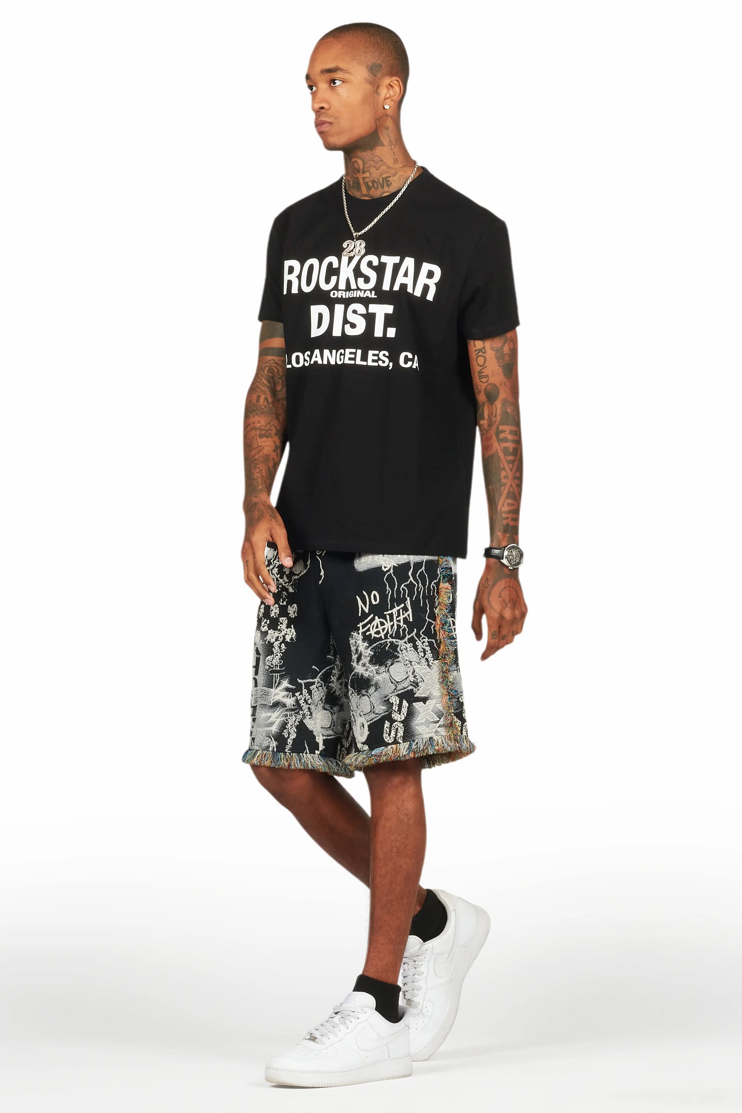 Tappy Black/White T-Shirt Short Set