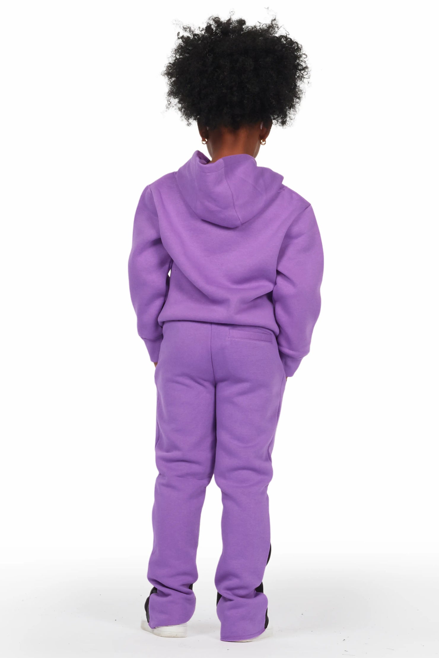 Girls Sophie Purple Stacked Pant Set