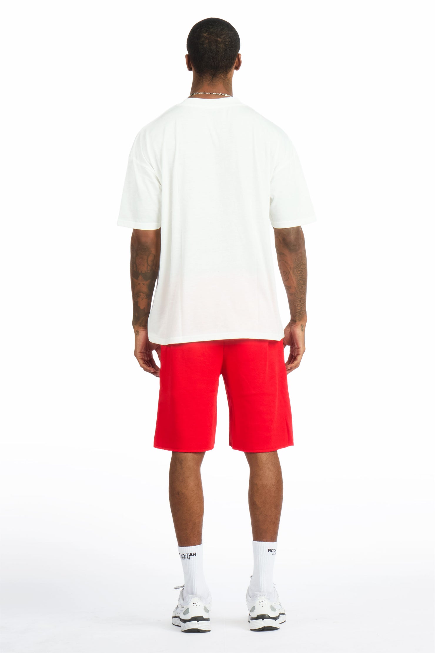 Racing Grung White/Red Graphic T-Shirt Short Set