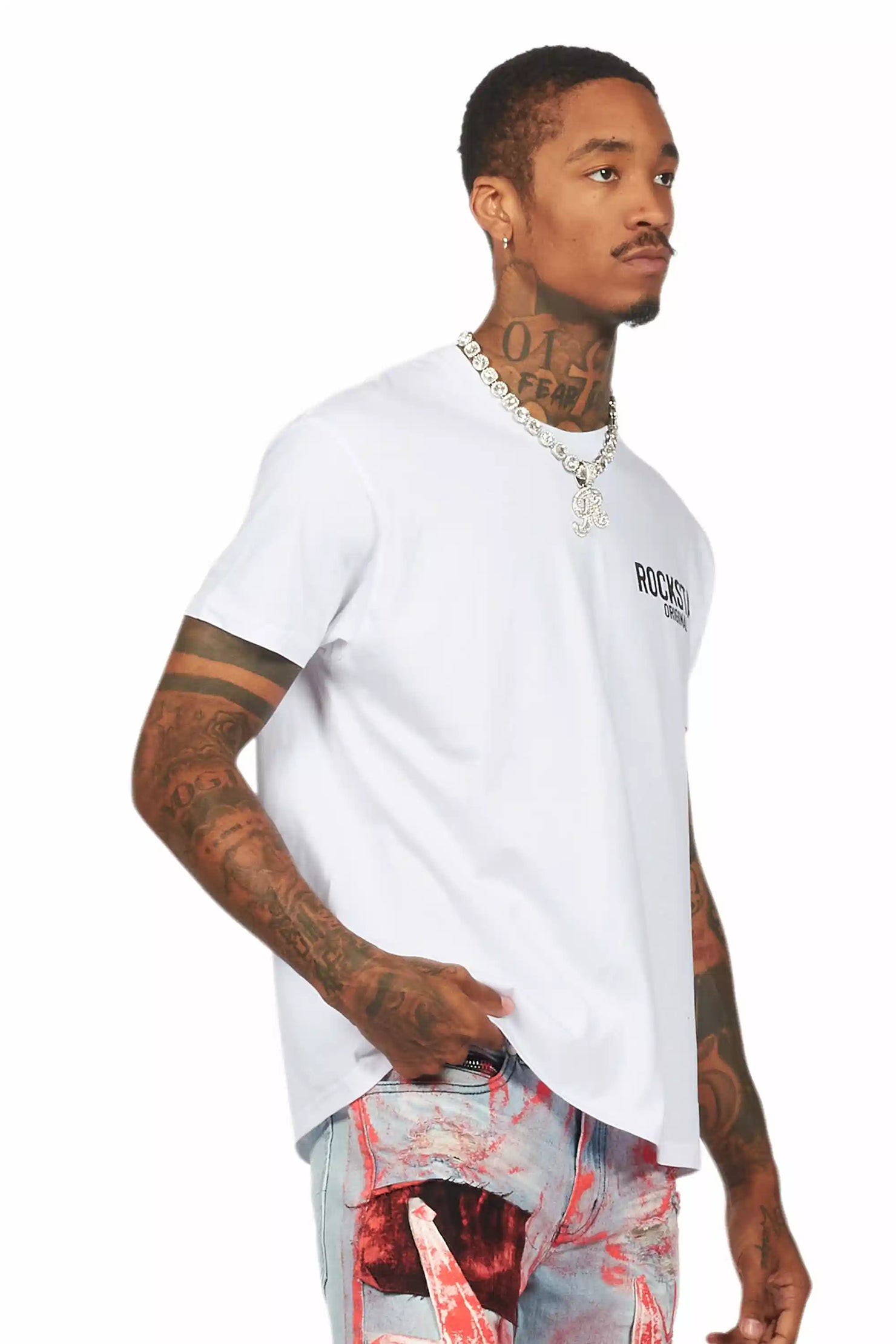 Sana White/Black Graphic T-Shirt