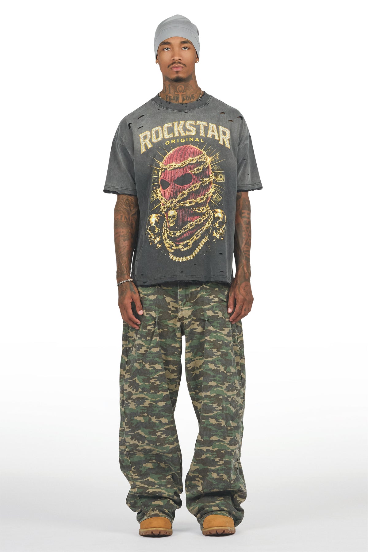 Attlee Camo  Baggy Fit Jean