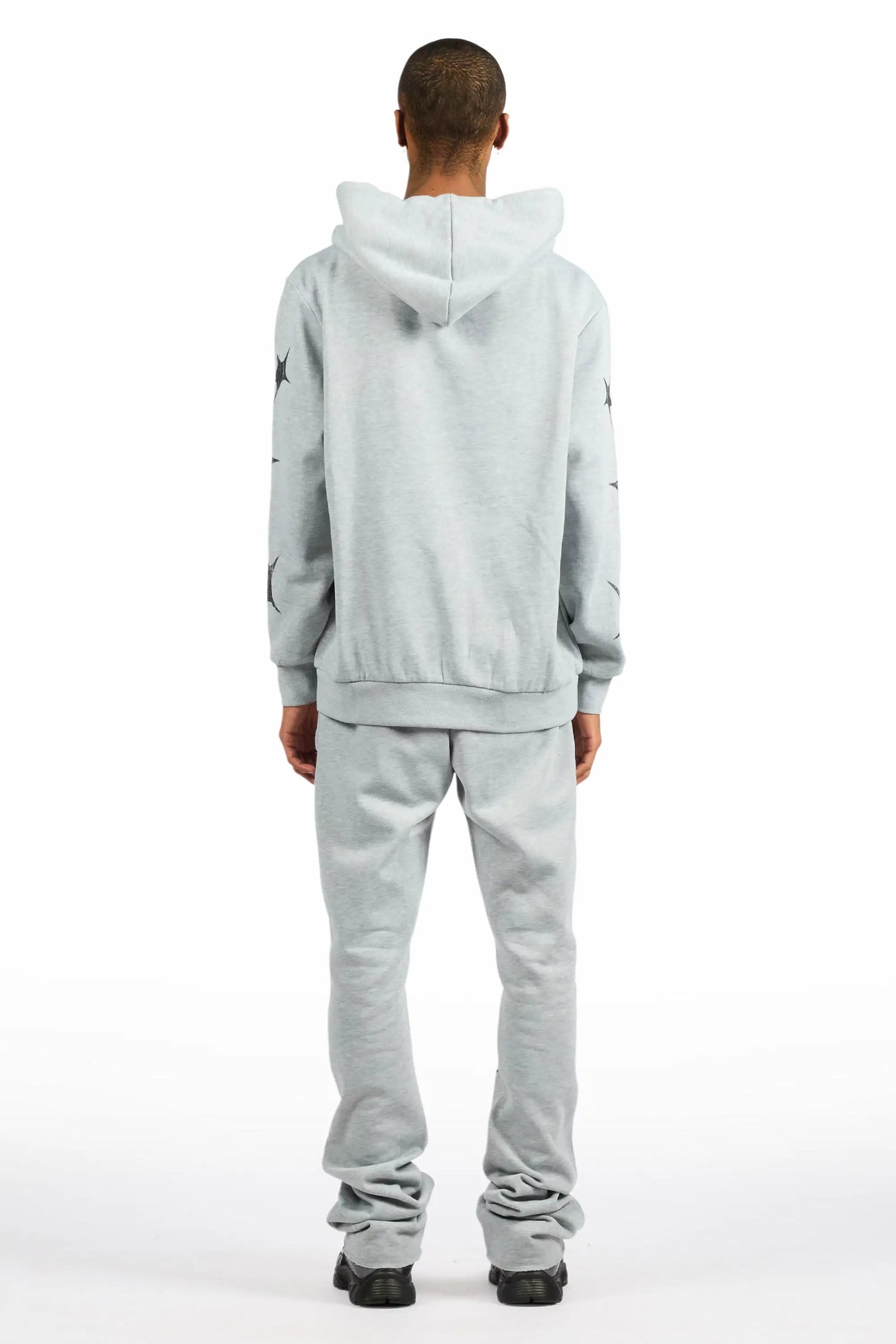 Trezno Heather Grey Hoodie/Stacked Pant Track Set